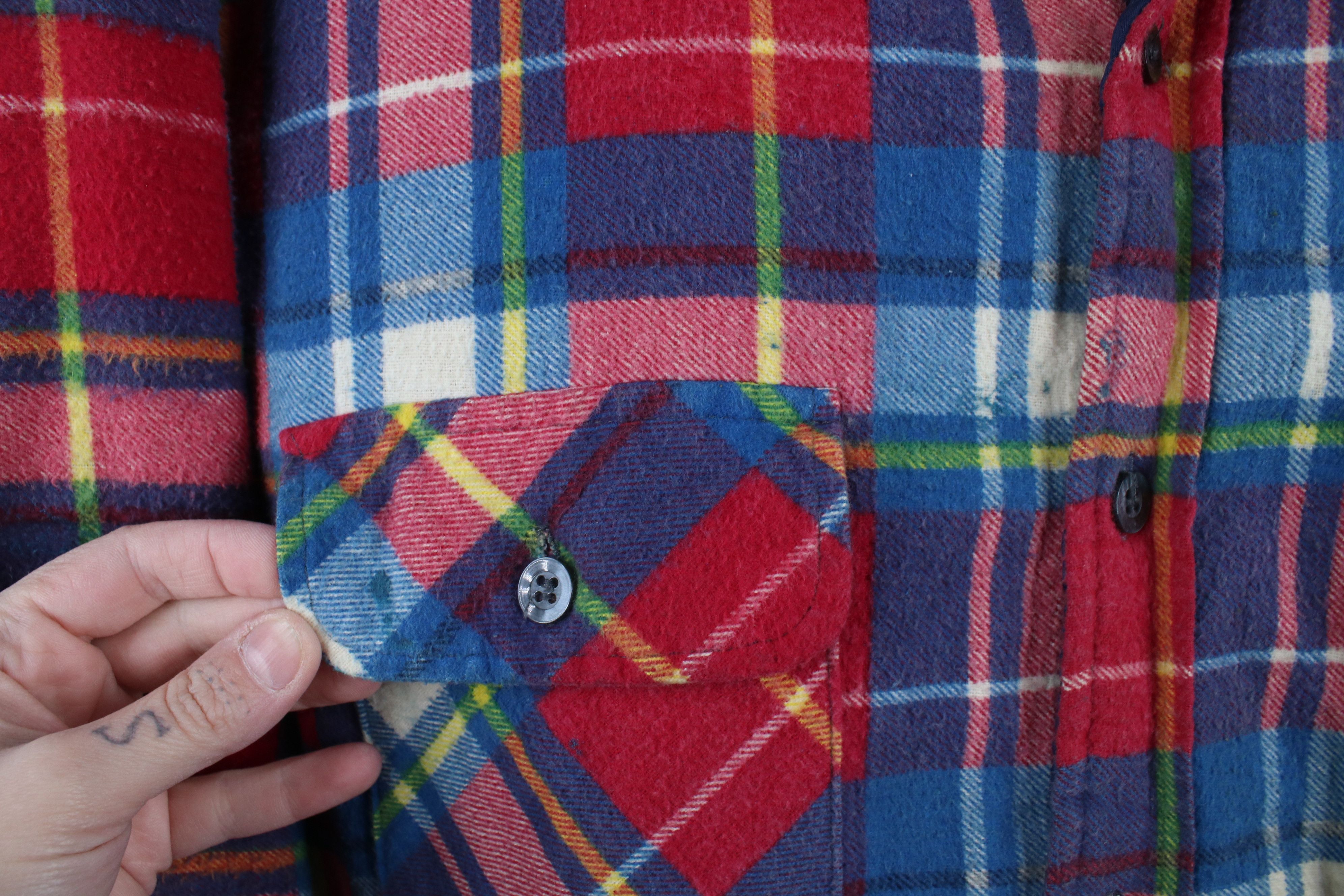 Vintage Vintage 90s Streetwear Flannel Quilted Button Shirt Jacket Size US XL / EU 56 / 4 - 5 Thumbnail