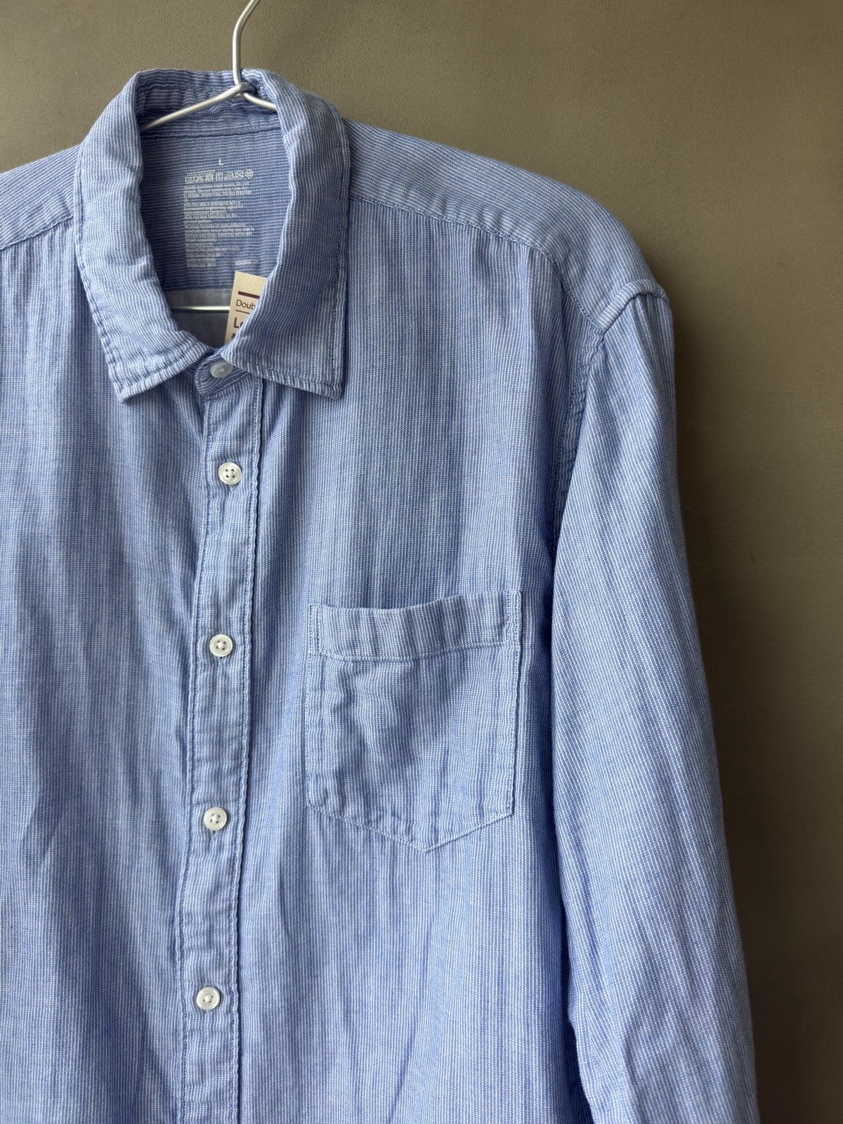 Muji MUJI Mens Double Gauze Long Sleeve Organic Cotton Shirt Size US L / EU 52-54 / 3 - 3 Thumbnail