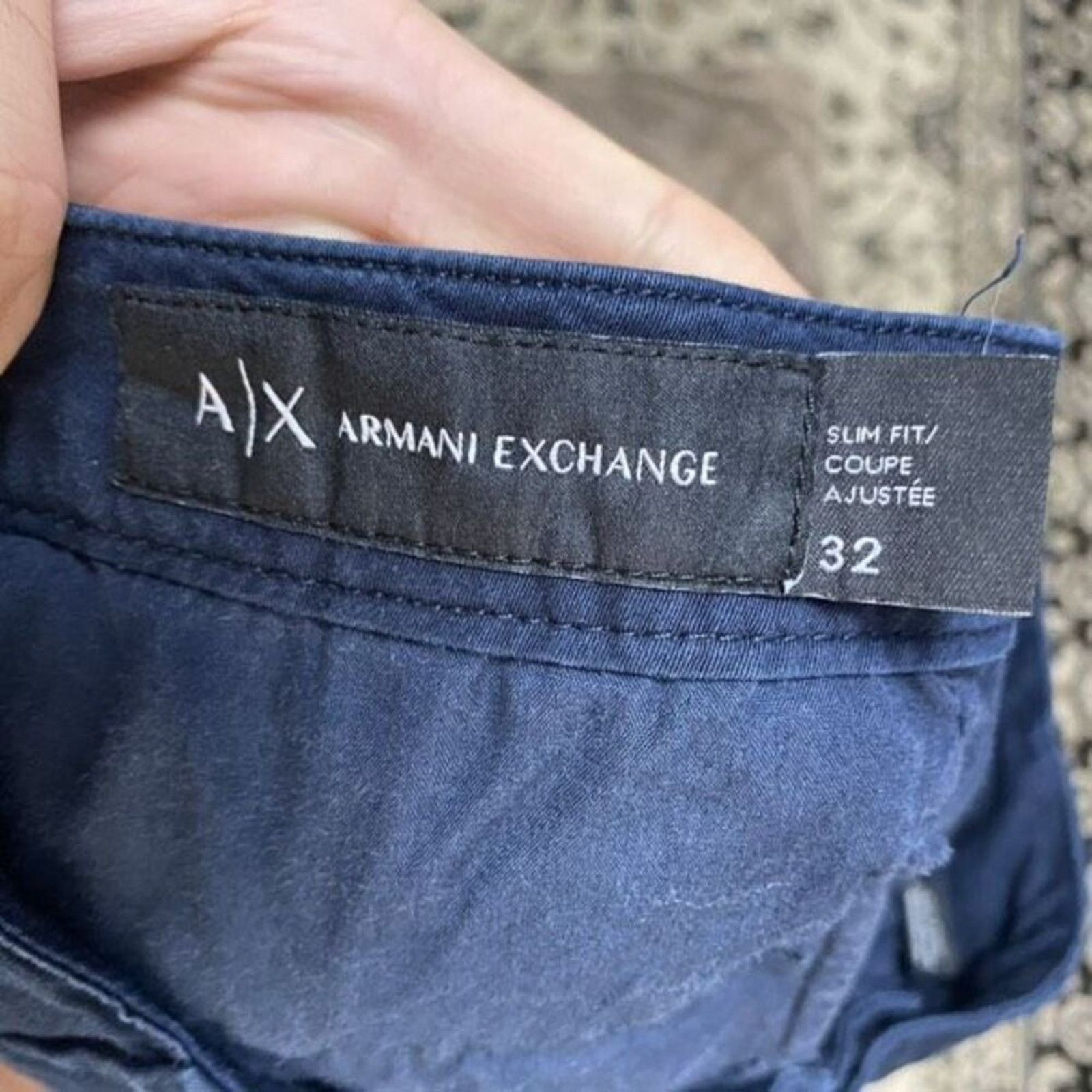 Armani Exchange Armani Exchange Slim Fit Blue Dress Trousers | Sz 32 Size US 32 / EU 48 - 4 Thumbnail