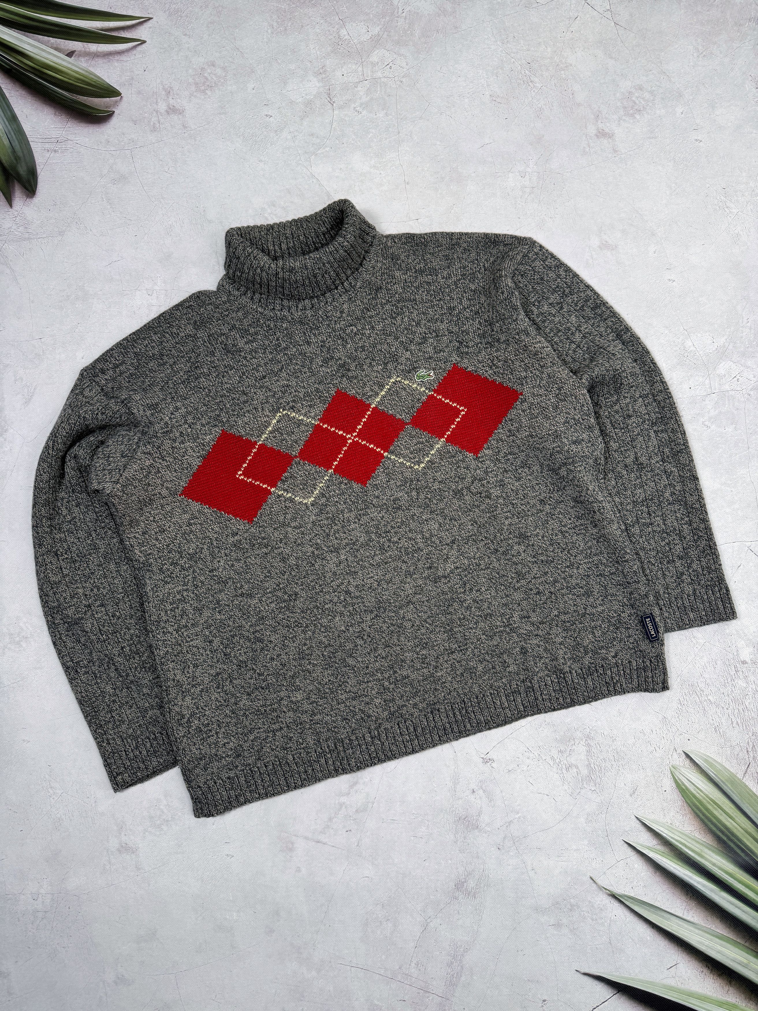 Lacoste × Vintage Vintage Lacoste Turtleneck Sweater & Rombed Size US L / EU 52-54 / 3 - 1 Thumbnail