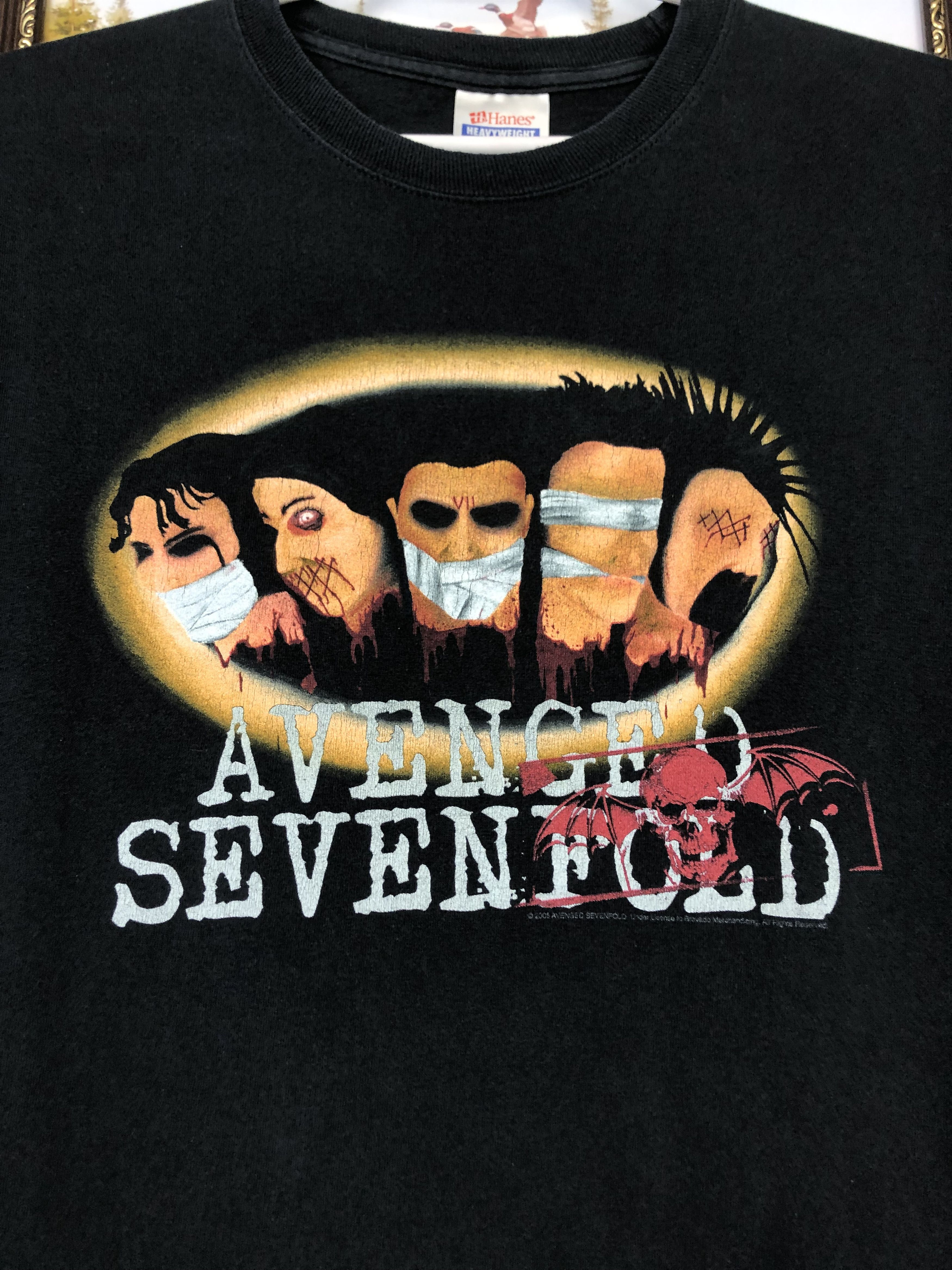 Vintage Vintage Y2K Avenged Sevenfold Band Shirt Over Print Tee Size US L / EU 52-54 / 3 - 3 Thumbnail
