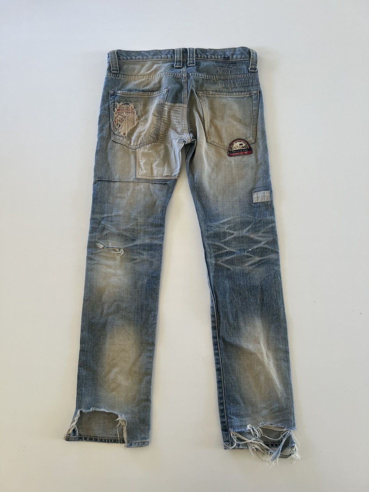 Vintage Vintage TMT Japan Holiday Distress Patchwork Denim Jeans Size US 32 / EU 48 - 6 Thumbnail