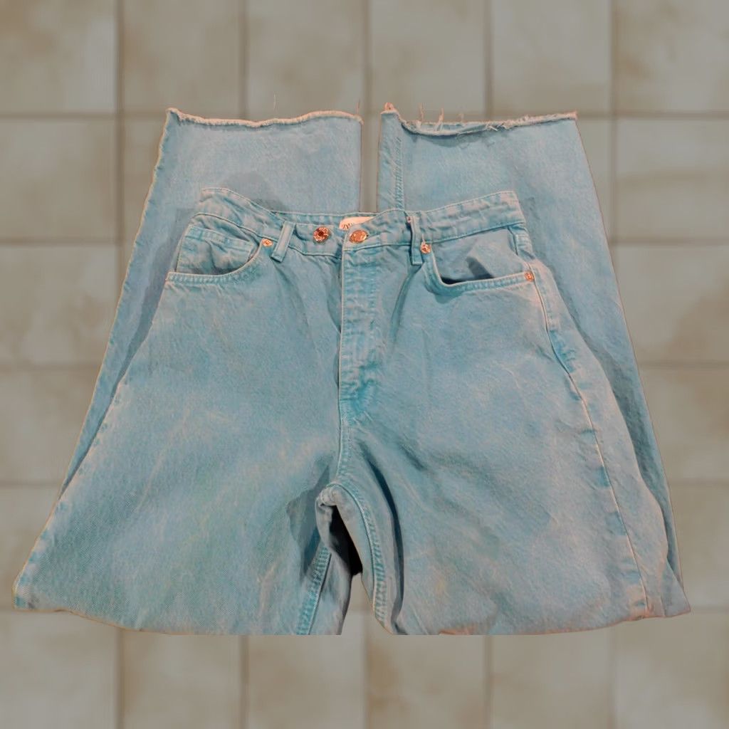 Zara Zara Womens Jeans 6 Blue denim casual straight slim fit Size 28" / US 6 / IT 42 - 1 Thumbnail