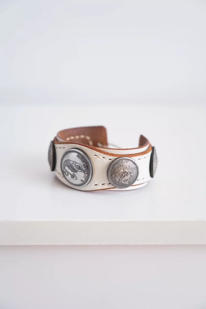 Yohji Yamamoto Yohji Yamamoto 06aw Leather Coin Bracelet- dmc Size ONE SIZE - 1 Thumbnail