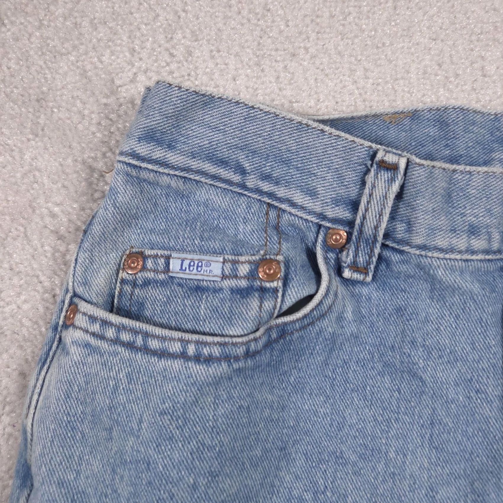 Lee Lee Jeans Womens 13 Blue High Rise Relaxed Mom Tapered Light Wash Denim Size 34" / US 12 / IT 48 - 4 Thumbnail
