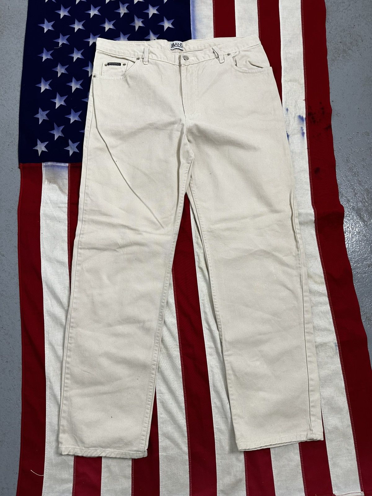 Dolce & Gabbana Vintage Dolce & Gabbana wide-leg jeans with a small logo Size 36" / US 14 / IT 50 - 1 Thumbnail