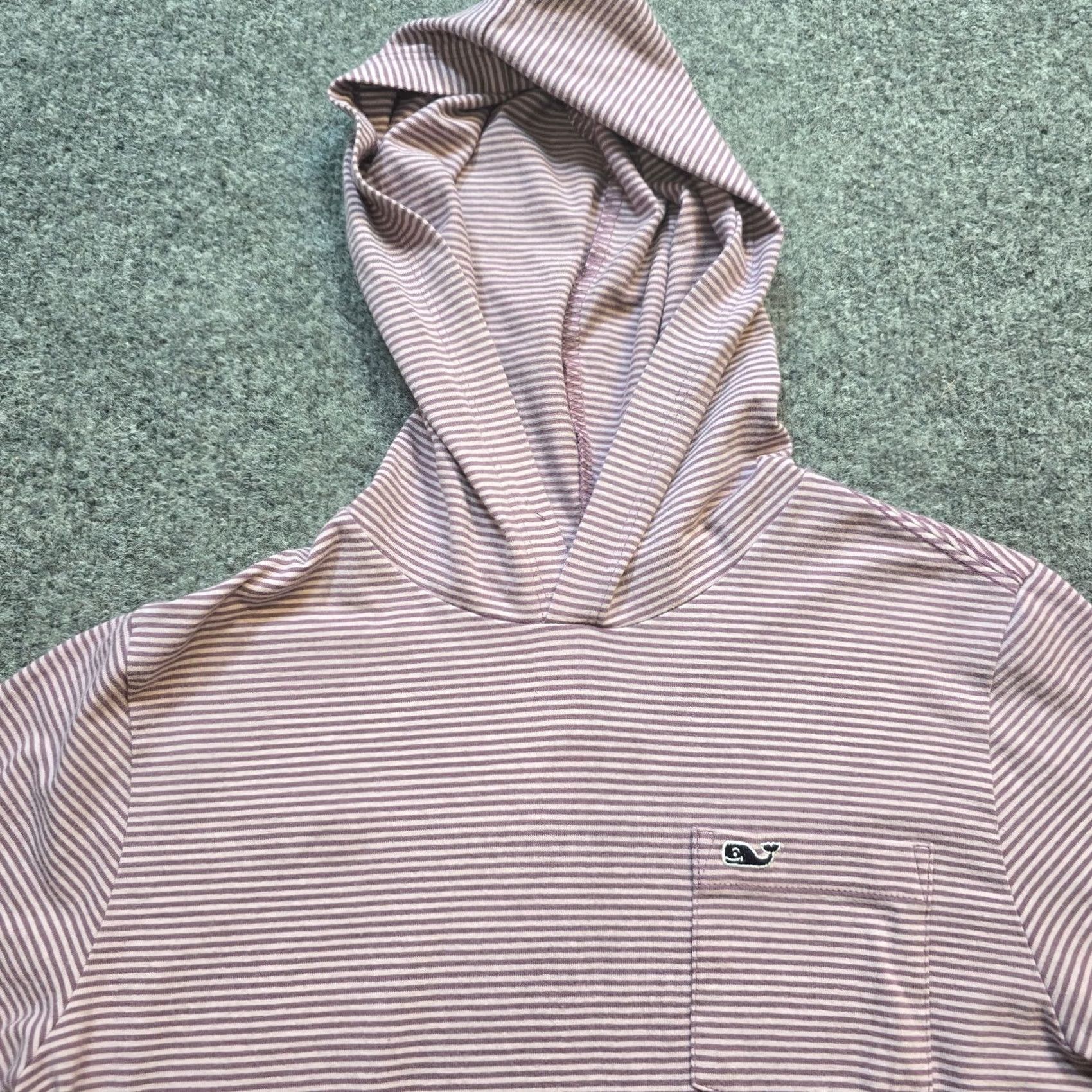 Vineyard Vines VINEYARD VINES Top Womens Small Purple Striped Hoodie Edgartown T Shirt Casual Size S / US 4 / IT 40 - 2 Thumbnail