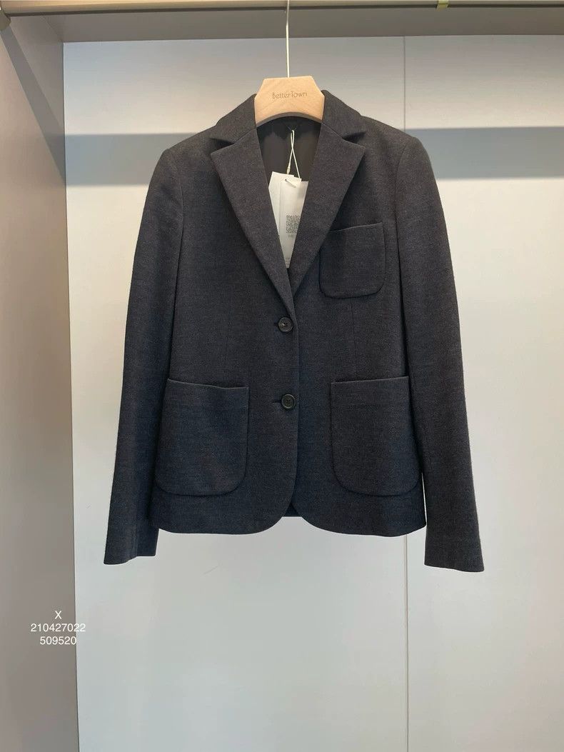 Brunello Cucinelli Brunello Cucinelli Gray Cashmere Blazer Size US S / EU 44-46 / 1 - 1 Thumbnail