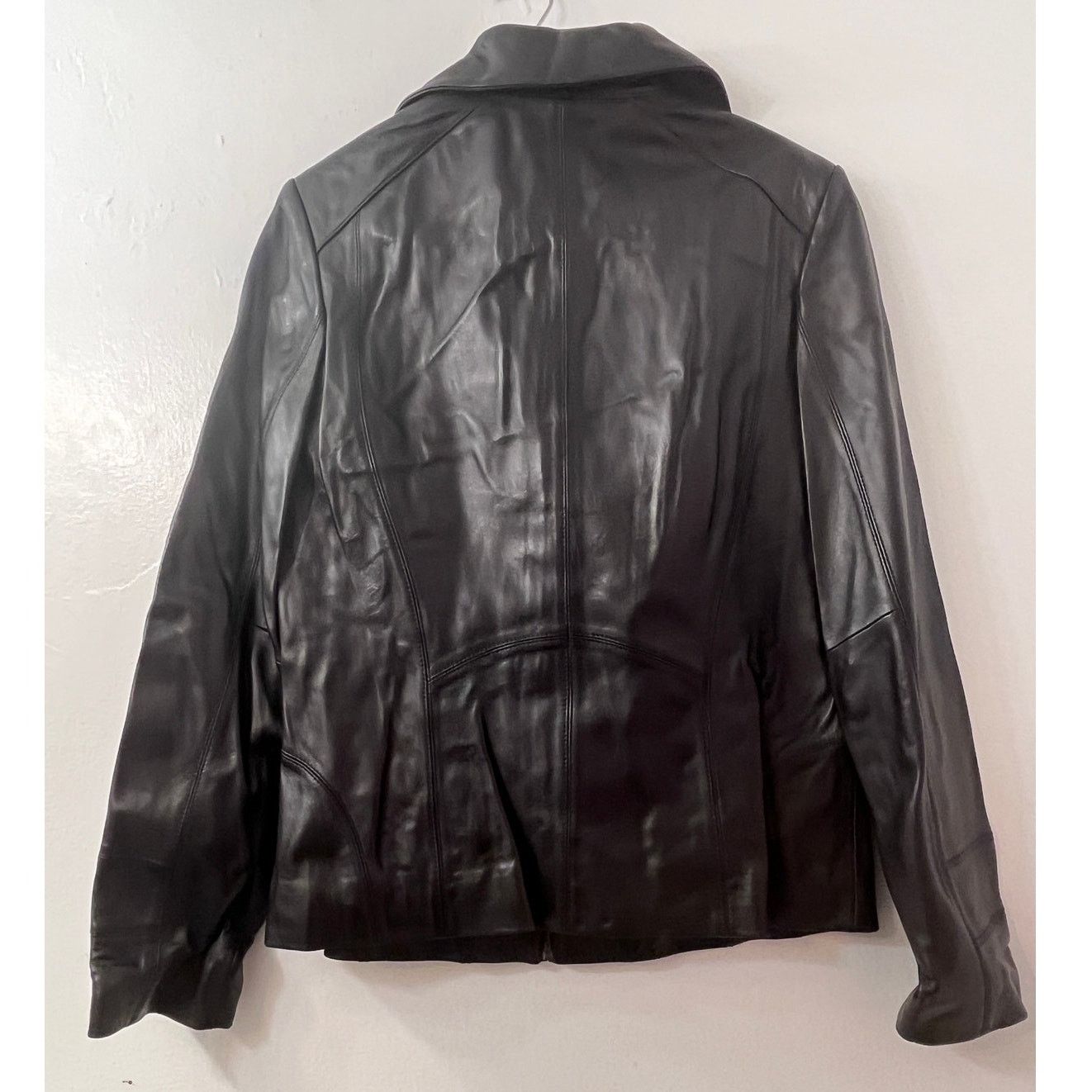 Other Black Leather Zip Front Jacket Sz. M - Sample first fit Size M / US 6-8 / IT 42-44 - 15 Thumbnail