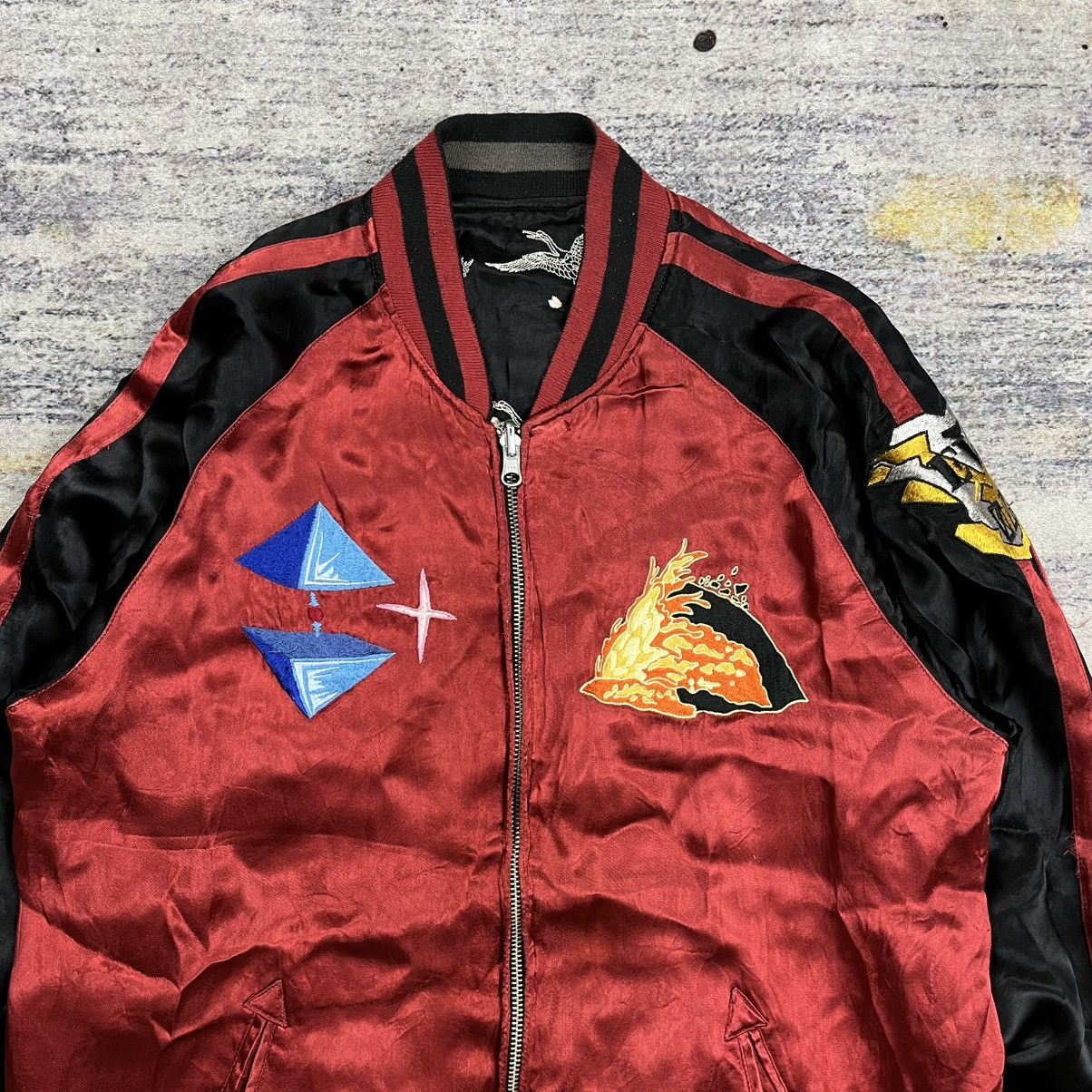 Anime Nishiki Evangelion reversible rayon souvenir sukajan jacket Size US L / EU 52-54 / 3 - 5 Thumbnail