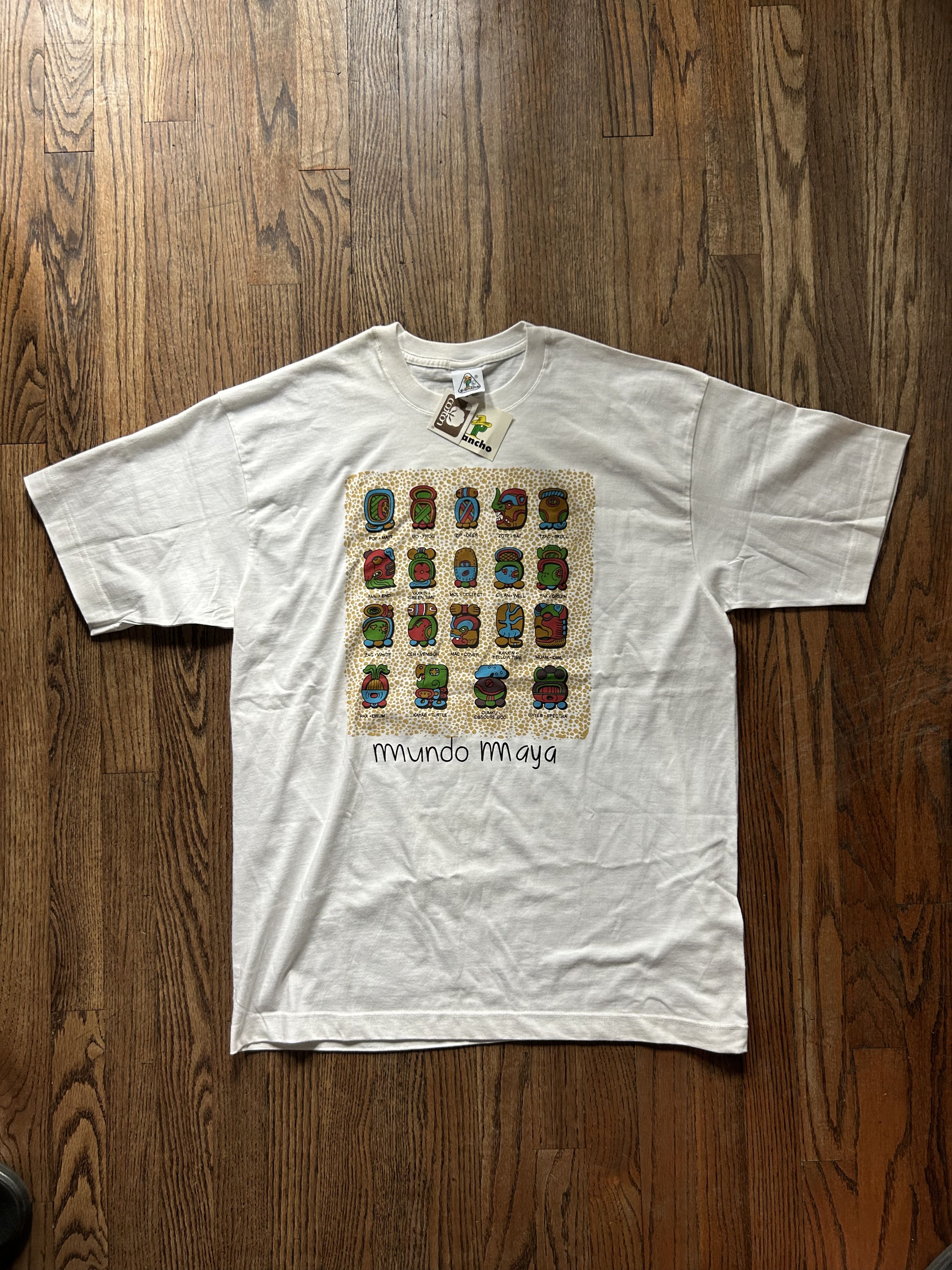 Vintage Vintage Mundo Maya Guatemala cotton t-shirt Size US XL / EU 56 / 4 - 1 Thumbnail
