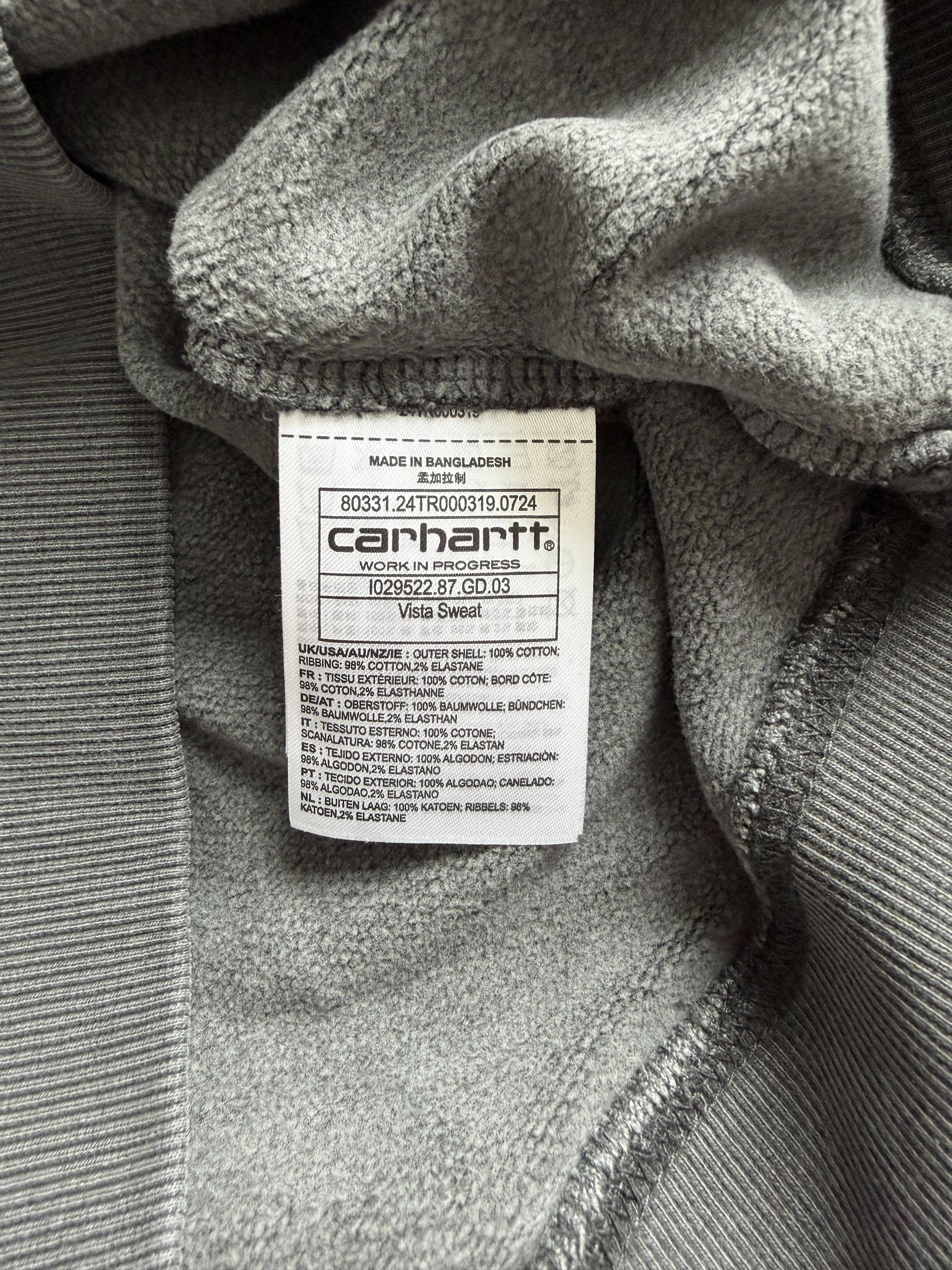 Carhartt Wip Carhartt WIP Vista Crewneck Sweatshirt Garment Dyed Graphite Size US M / EU 48-50 / 2 - 8 Thumbnail
