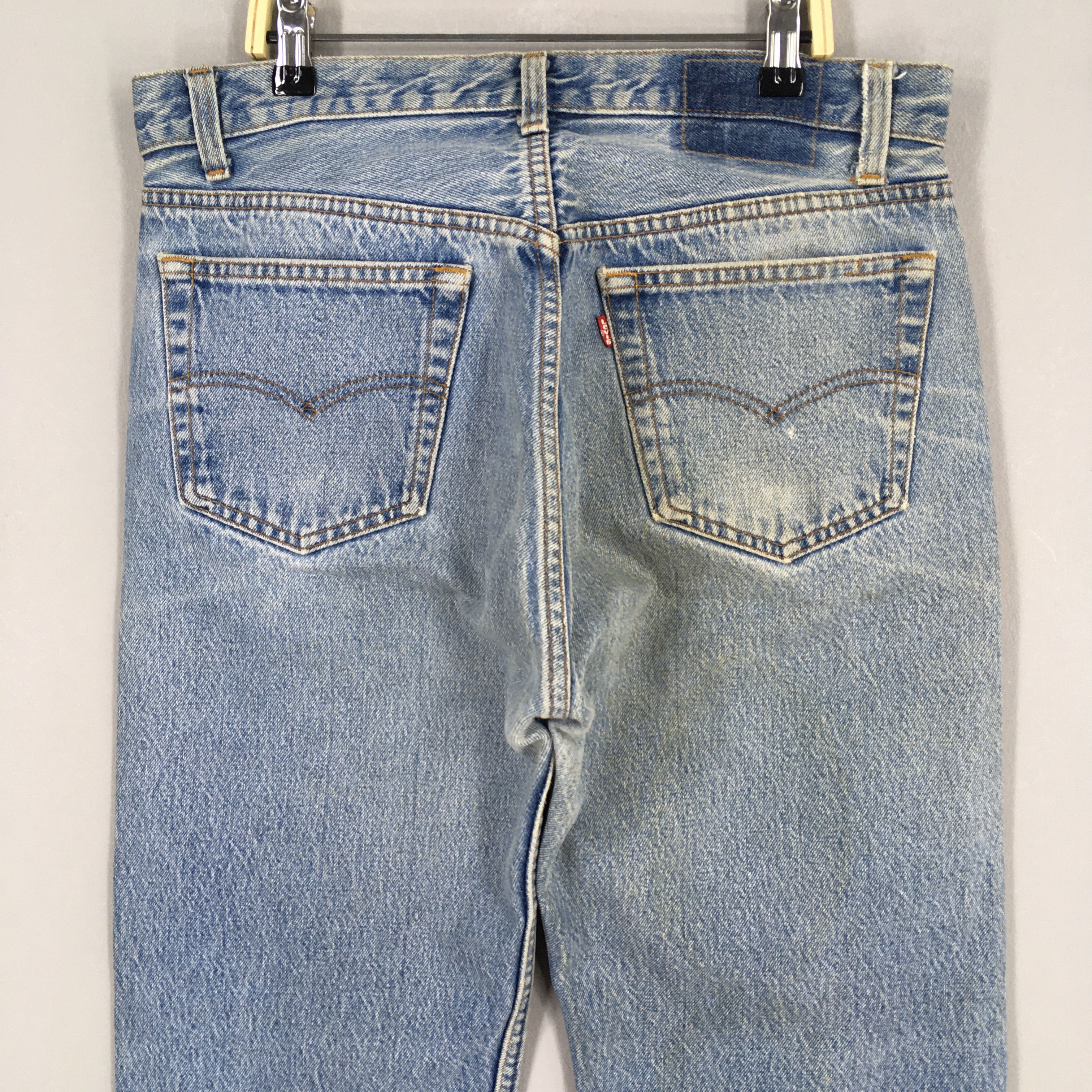 Levi's Size 32x28.5 Vintage 90s Levi's 501 Faded Blue Jeans S1340 Size US 32 / EU 48 - 9 Thumbnail