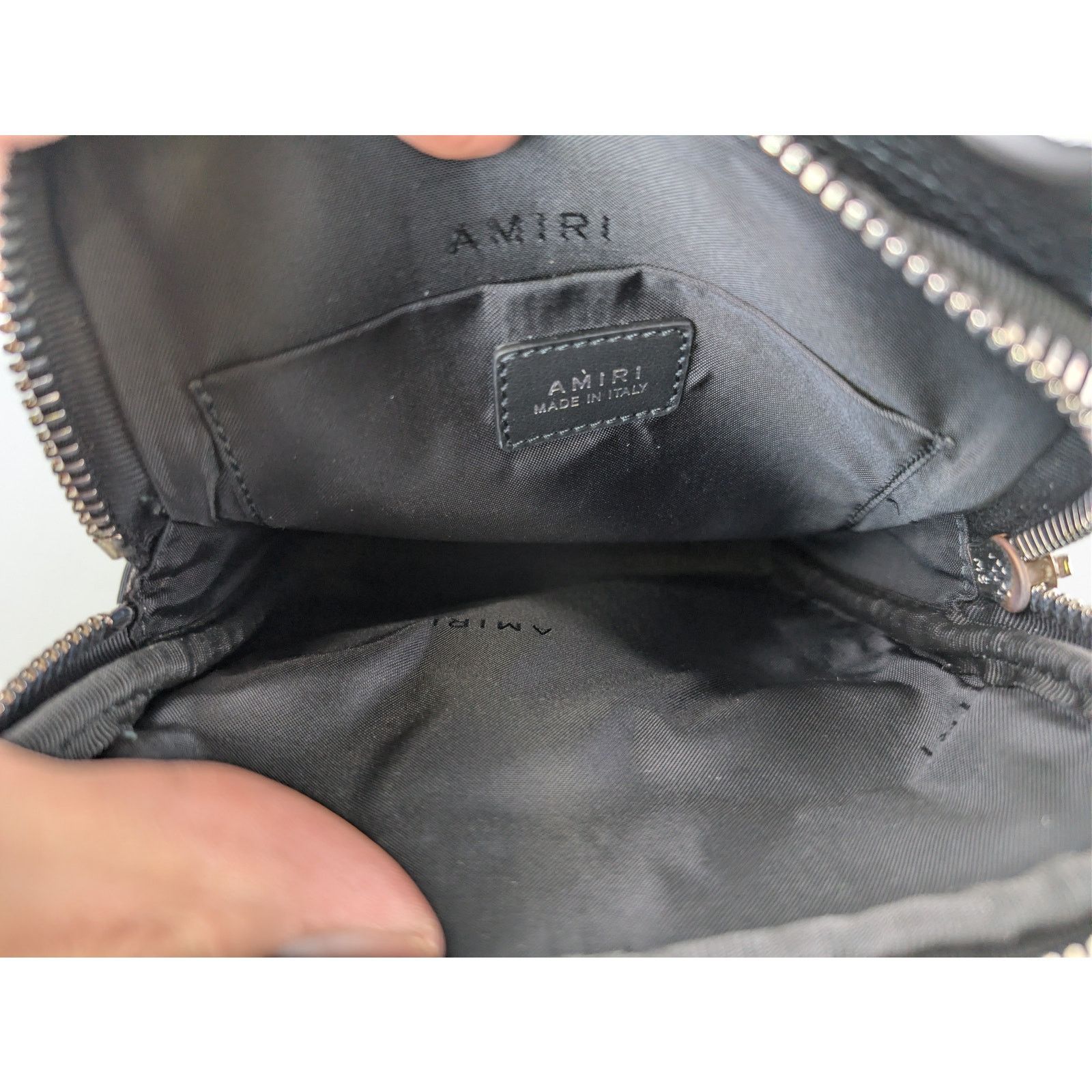 Amiri o1rshd1 Size: OS / Pebbled Napa Hip Pouch Bag in Black Size ONE SIZE - 17 Thumbnail