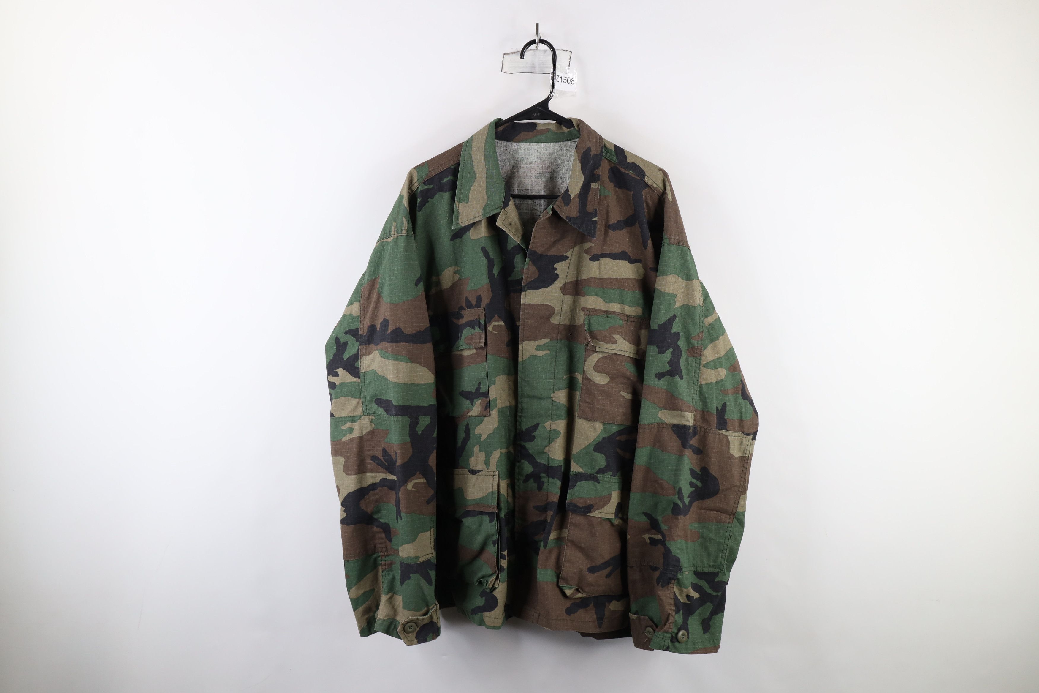 Vintage Vintage 90s Military Camouflage Field Combat Jacket USA Size US XXL / EU 58 / 5 - 1 Thumbnail