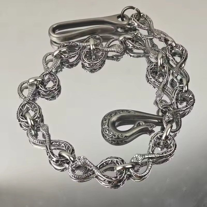 Jewelry Small Snake Retro Wallet Chain Size ONE SIZE - 5 Thumbnail
