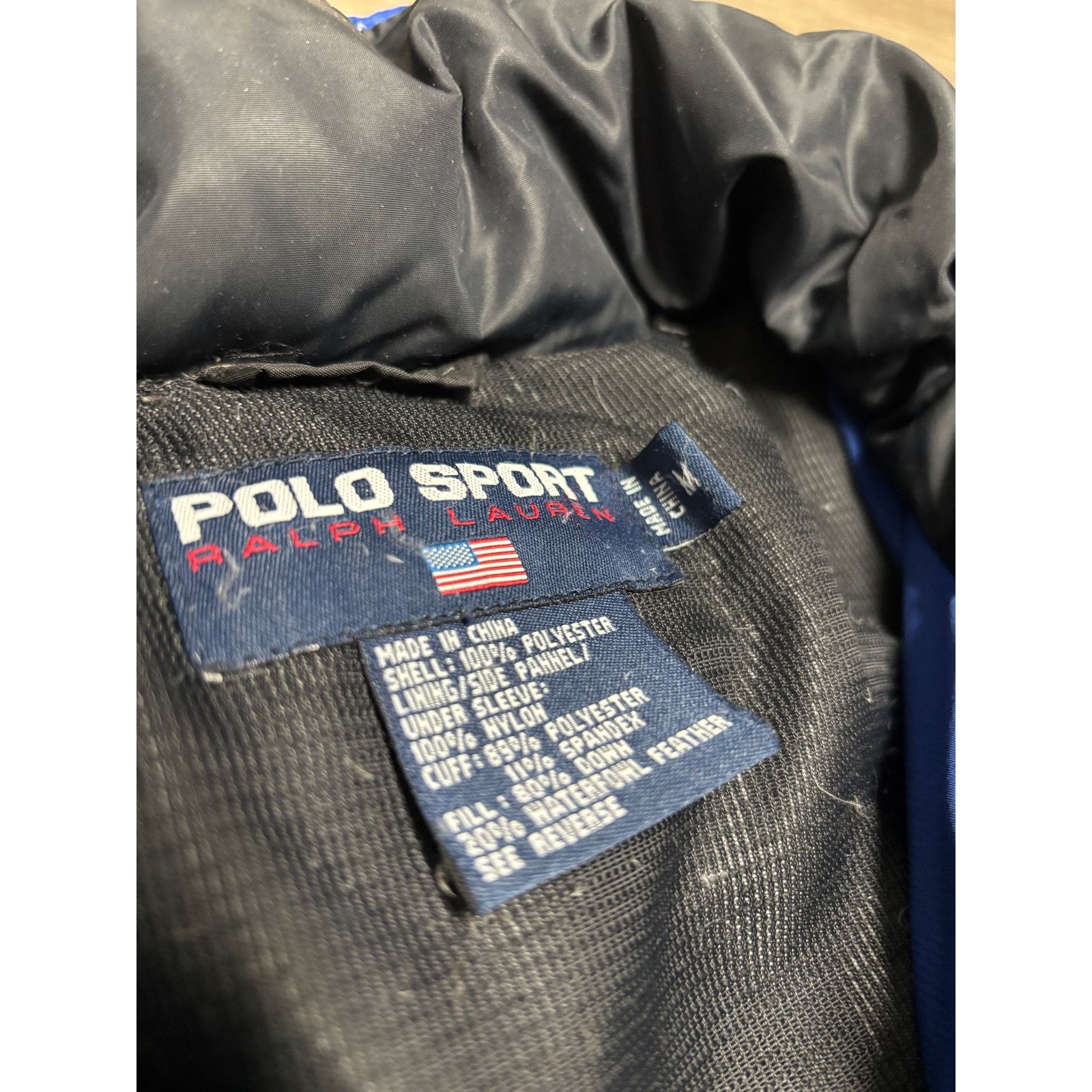 Polo Ralph Lauren × Vintage Vintage Polo Sport Ralph Lauren Puffer Jacket Sz M Blue 90s Size US M / EU 48-50 / 2 - 2 Thumbnail