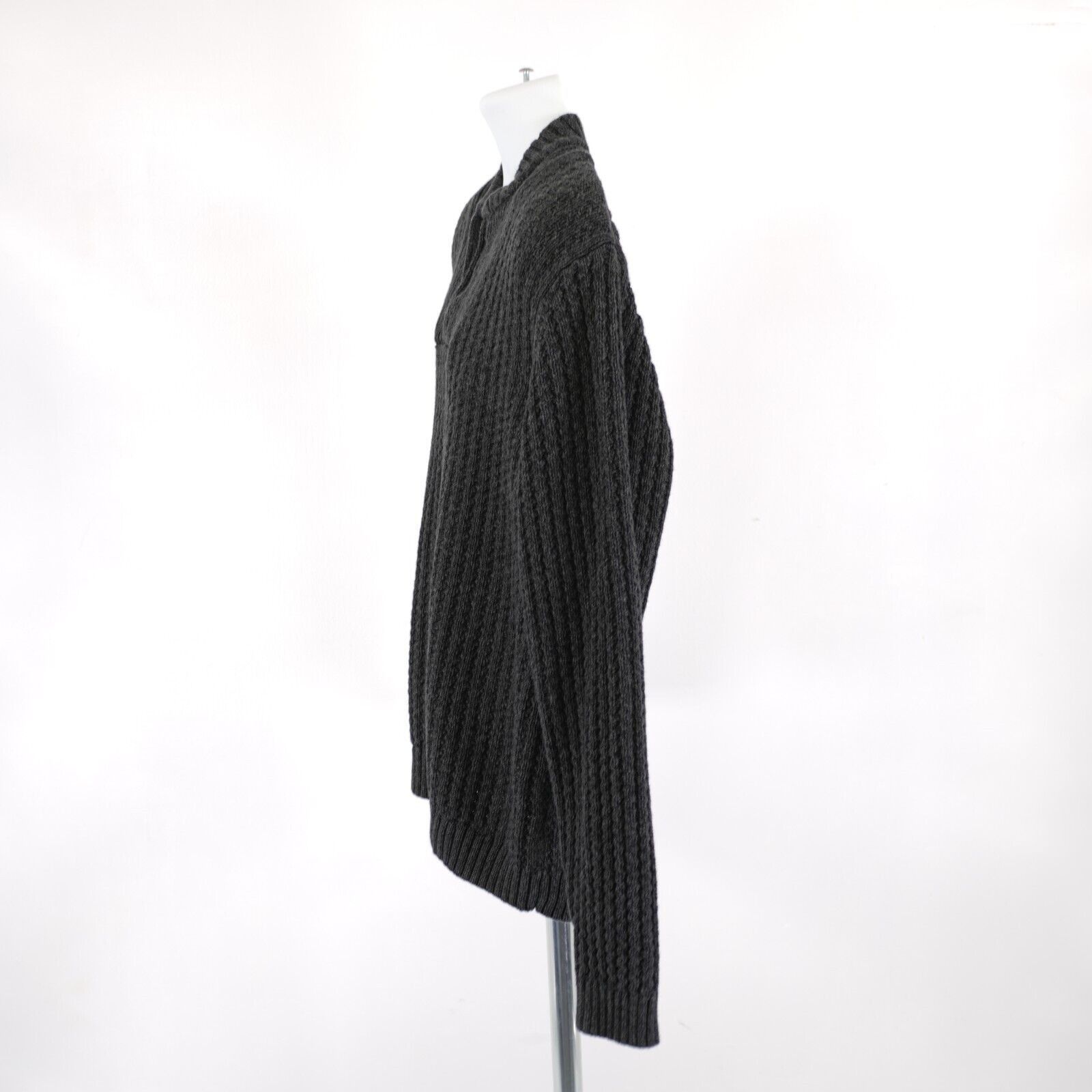 Eddie Bauer Eddie Bauer Large Gray Cotton Cable Knit Sweater Button 1/4 Size US L / EU 52-54 / 3 - 6 Thumbnail