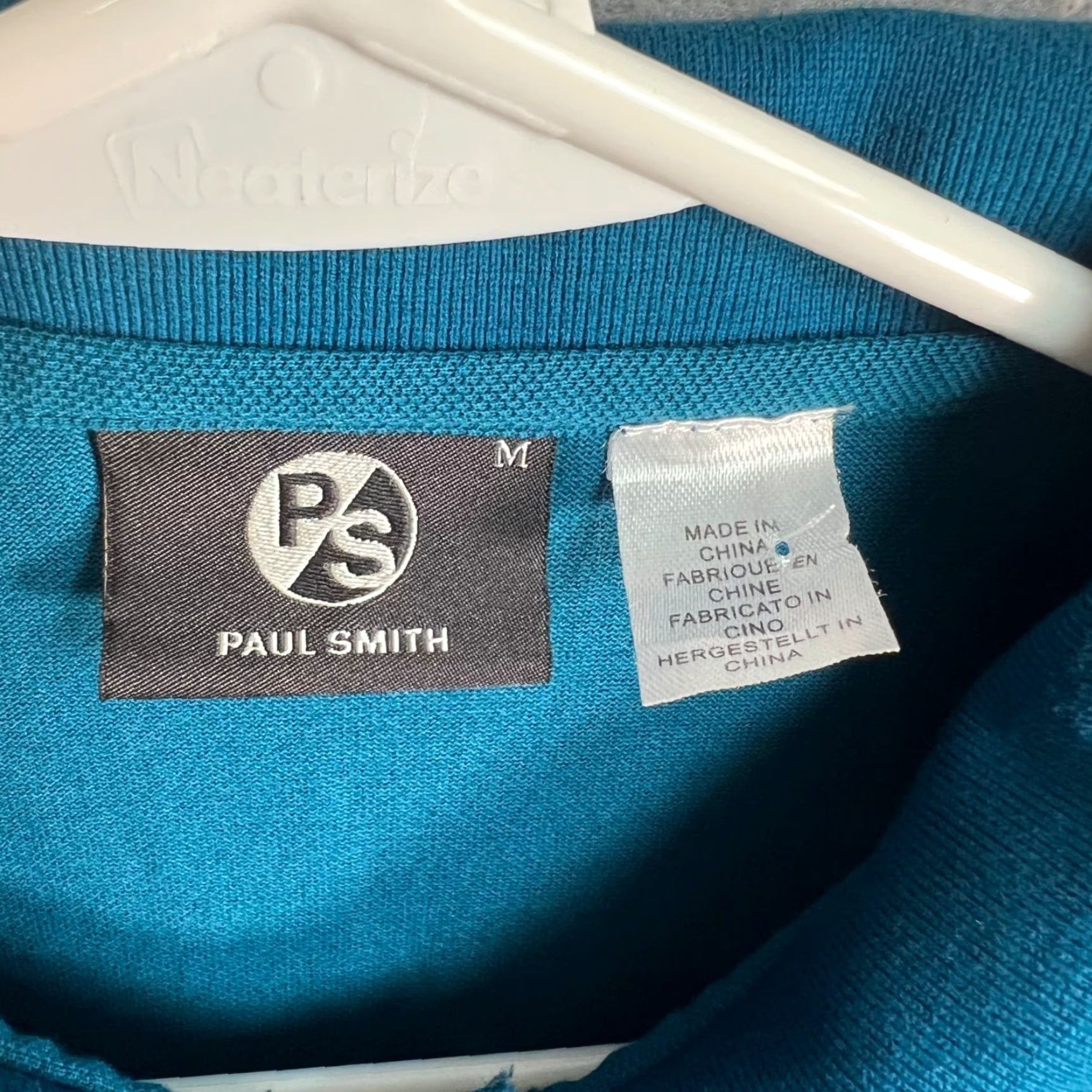 Paul Smith VINTAGE Paul Smith Women Polo Shirt M Blue Embroidered Astronaut Logo Cotton Size M / US 6-8 / IT 42-44 - 3 Thumbnail