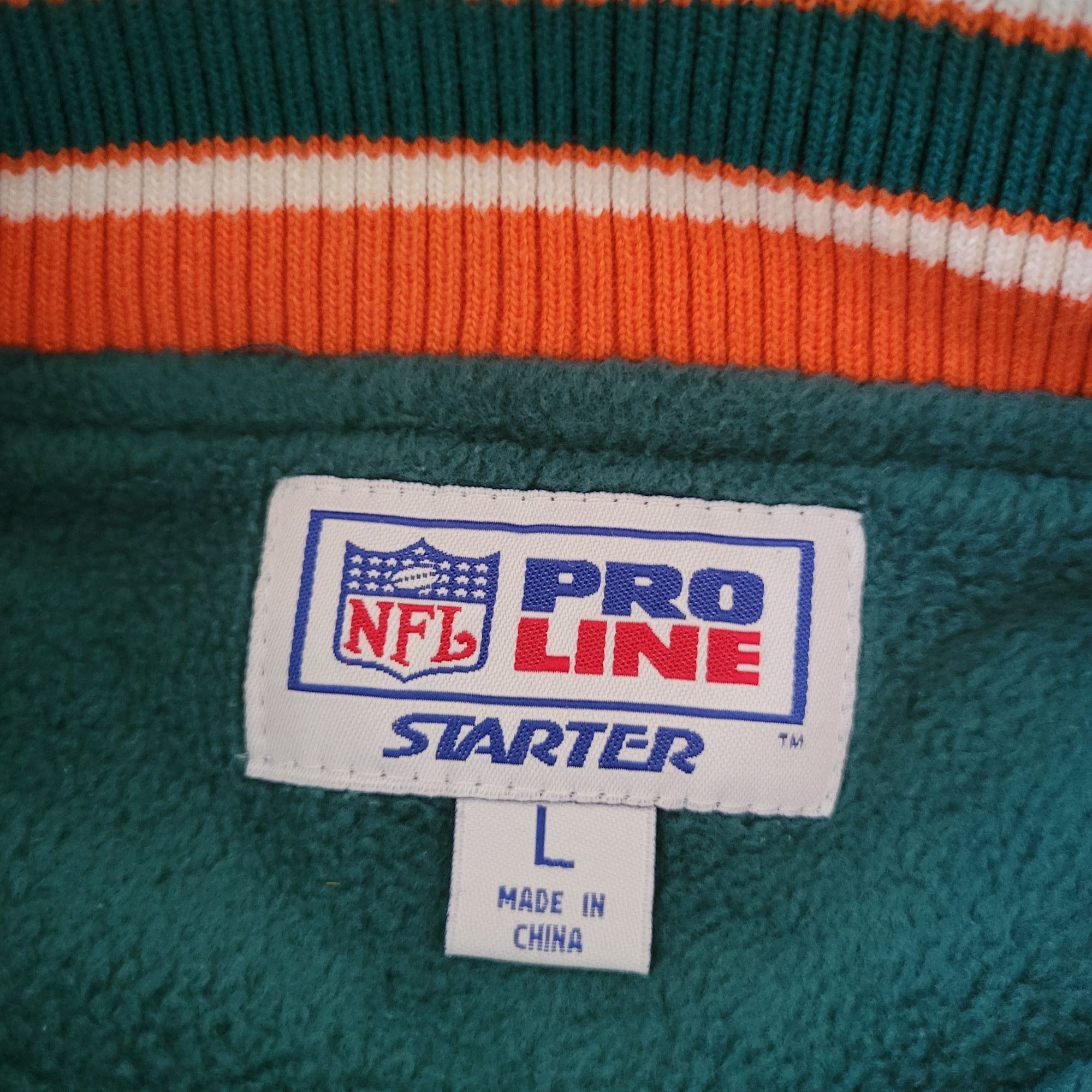 Starter Starter Miami Dolphins NFL Pro Line Fleece Pullover Jacket L Size US L / EU 52-54 / 3 - 3 Thumbnail
