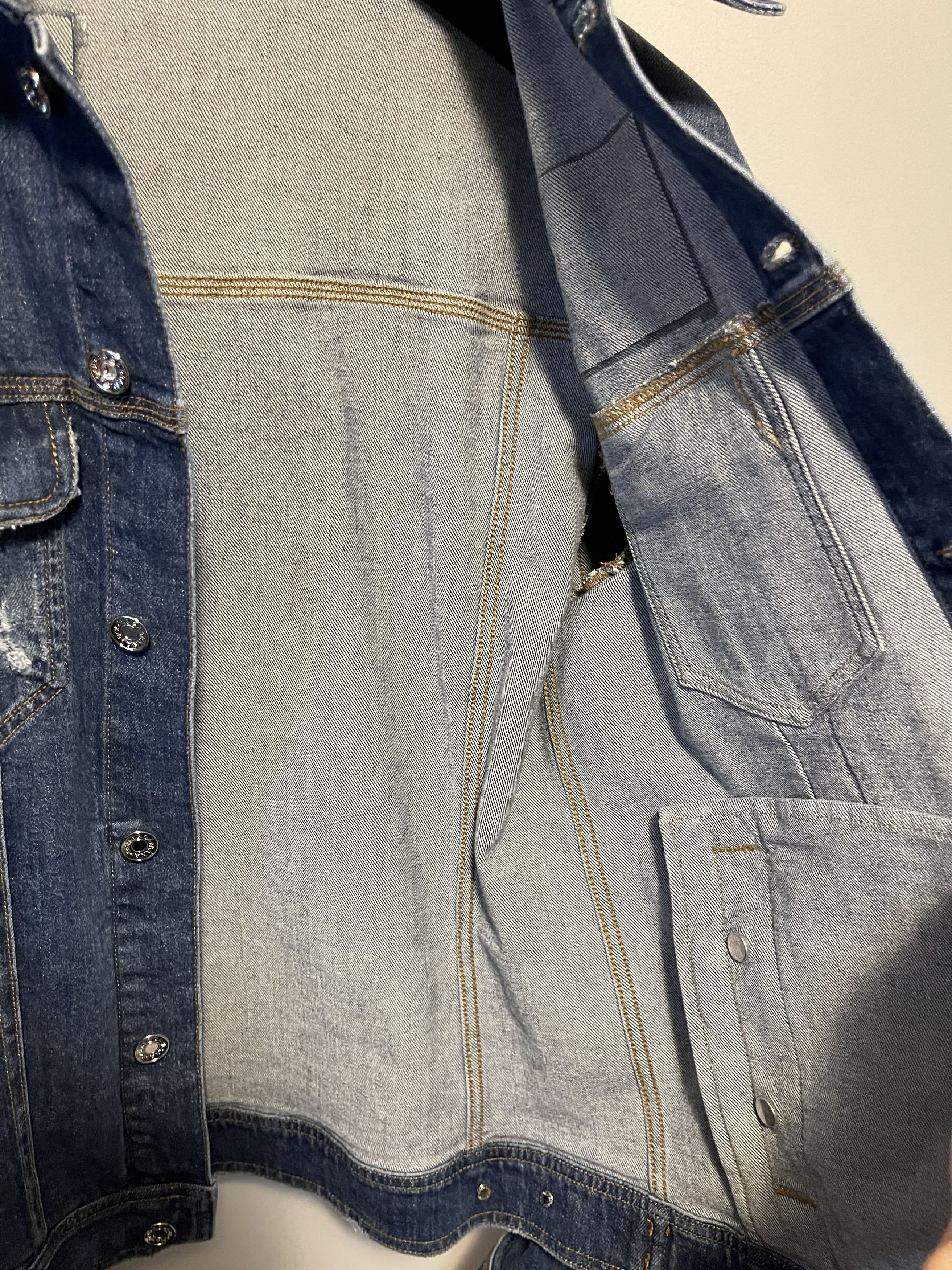 Dolce & Gabbana Dolce & Gabbana Blue Stretch Denim Jeans Jacket (Size L) Size US L / EU 52-54 / 3 - 3 Thumbnail
