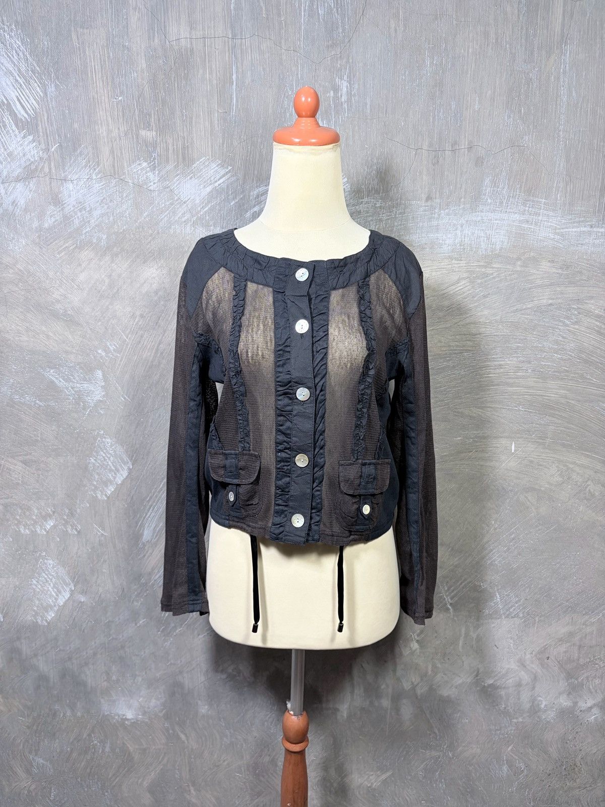 Le Grande Bleu (L.G.B.) Y2K Japanese Women Mesh Outer Tops Size M / US 6-8 / IT 42-44 - 1 Thumbnail