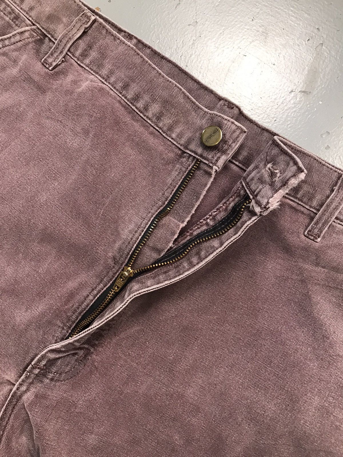 Carhartt 90sVintage Carhartt sunfaded carpenter denim short Size US 42 / EU 58 - 9 Thumbnail