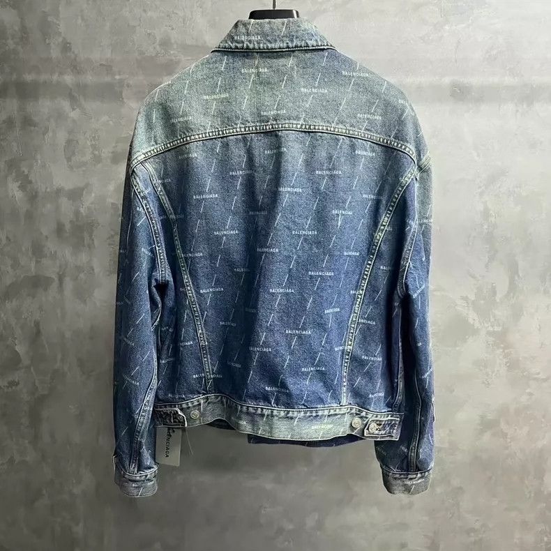 Balenciaga Balenciaga size 50 Denim Blue Logo Full Print Casual Singl Size US M / EU 48-50 / 2 - 2 Thumbnail