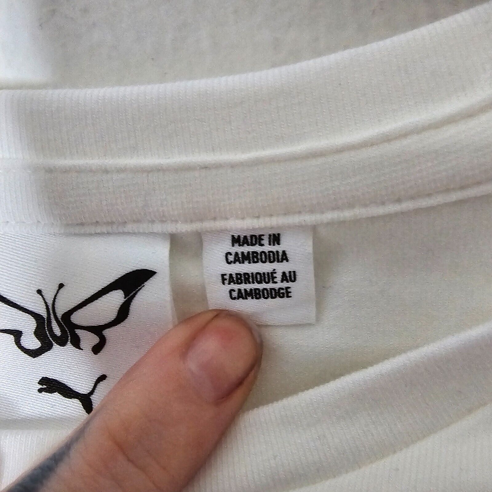 Puma Puma X Dua Lipa White Butterfly Hologram Graphic Crop Tee SM Size S / US 4 / IT 40 - 5 Thumbnail