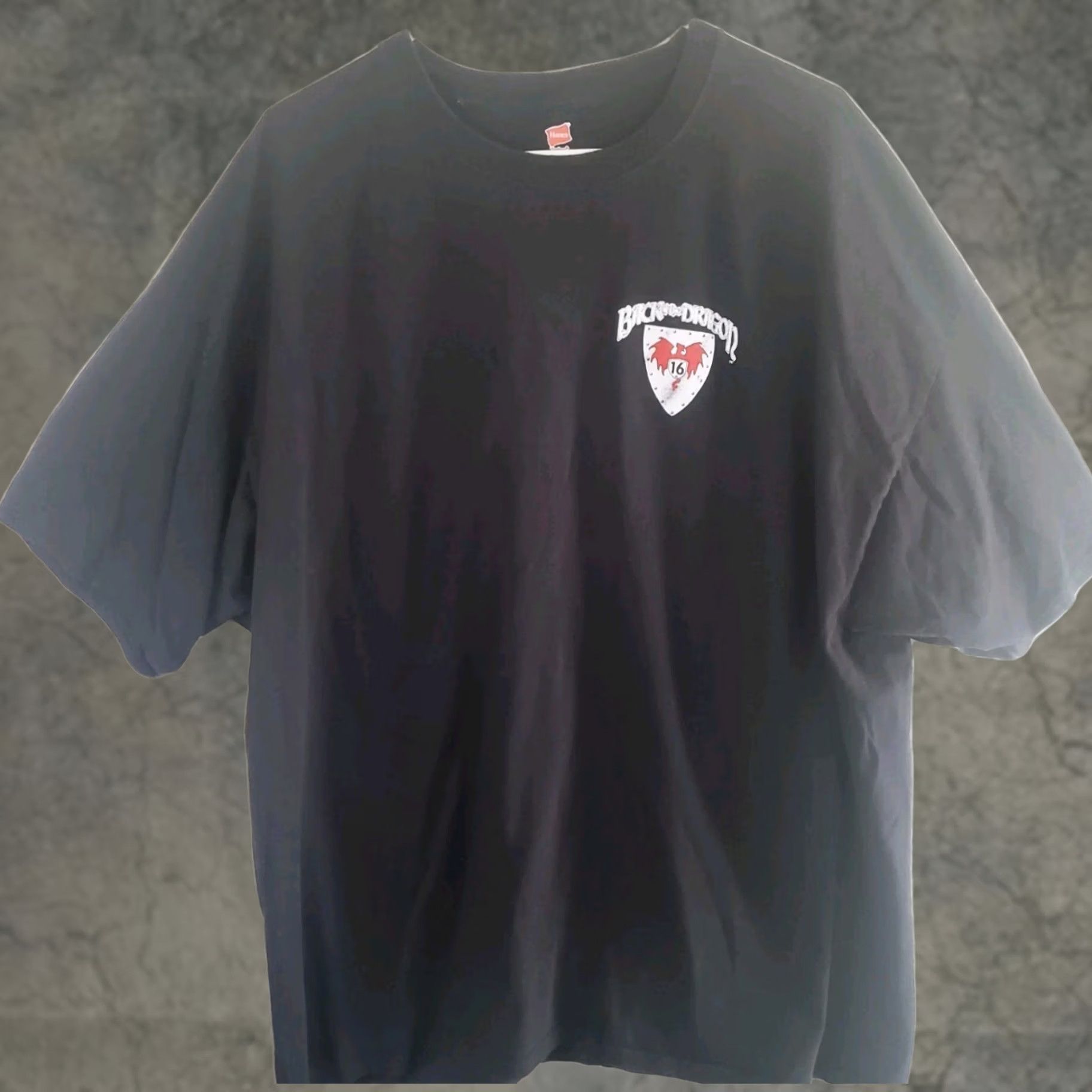 Hanes Hanes Back Of The Dragon T-Shirt 3XL Black Red Graphic Print Crew Neck Short Sleeve Unisex Adults Size US XXL / EU 58 / 5 - 1 Thumbnail