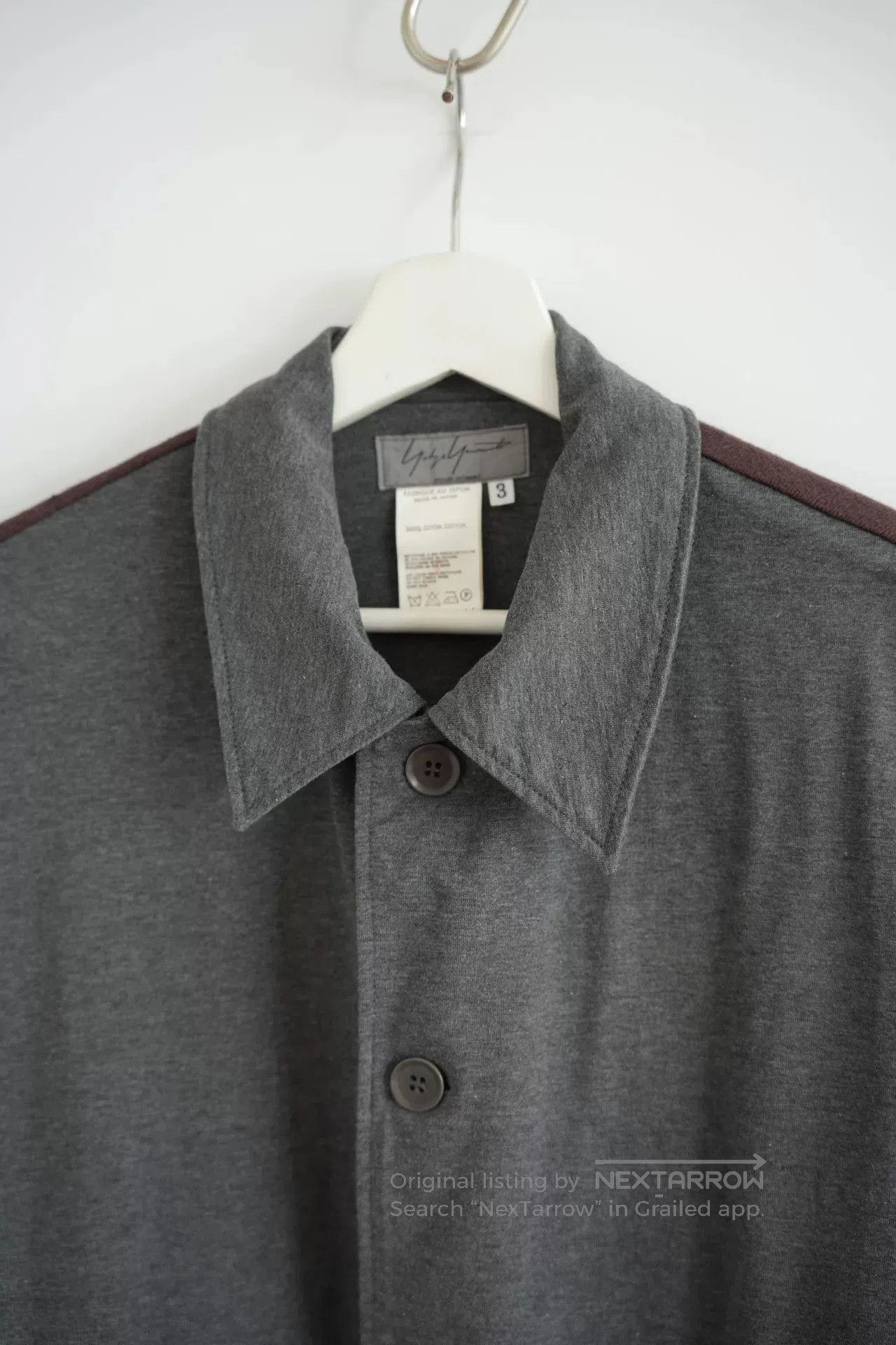 Yohji Yamamoto gray and brown patchwork shirt. Size US M / EU 48-50 / 2 - 4 Thumbnail