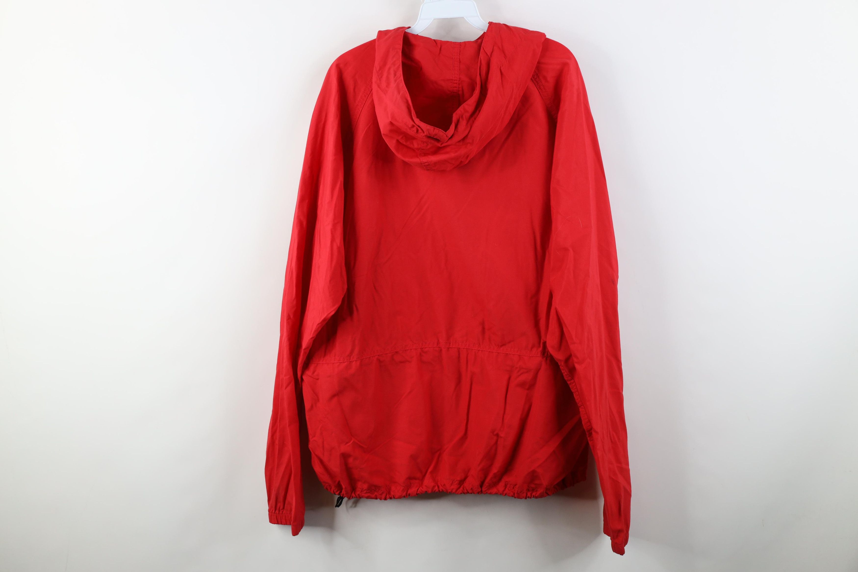 L.L. Bean Vintage 90s LL Bean Hooded Anorak Windbreaker Jacket Red USA Size US XXL / EU 58 / 5 - 15 Thumbnail