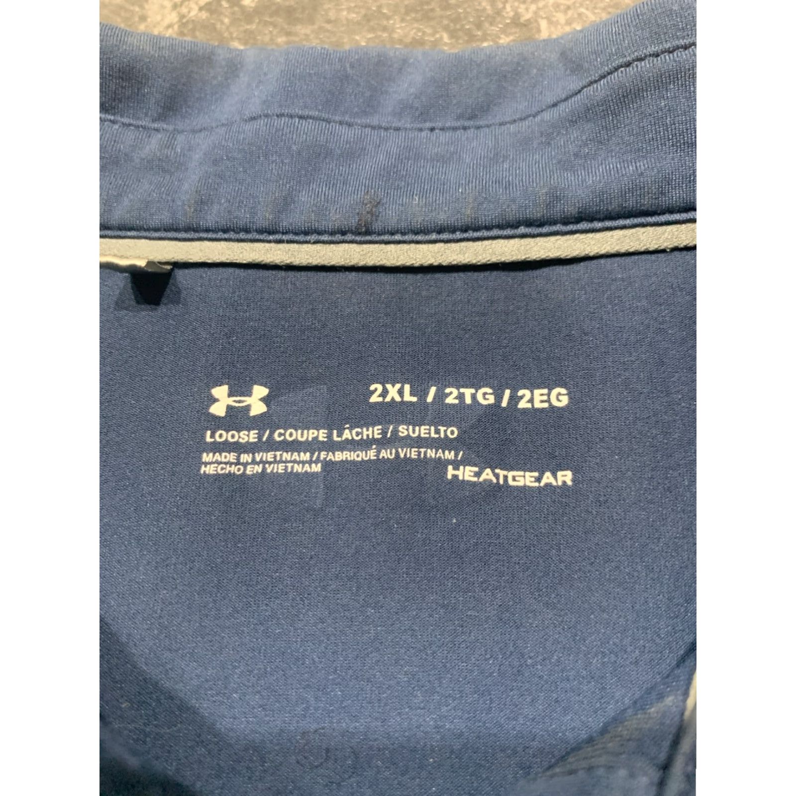 Under Armour Under Armour Navy Blue Striped Golf Polo Shirt Men's 2XL Moisture Wicking Size US XXL / EU 58 / 5 - 5 Thumbnail