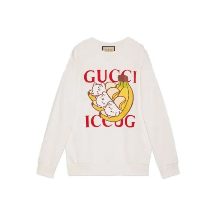 Gucci Gucci x Bananya Cartoon Long Sleeve Sweatshirt Size US M / EU 48-50 / 2 - 1 Thumbnail