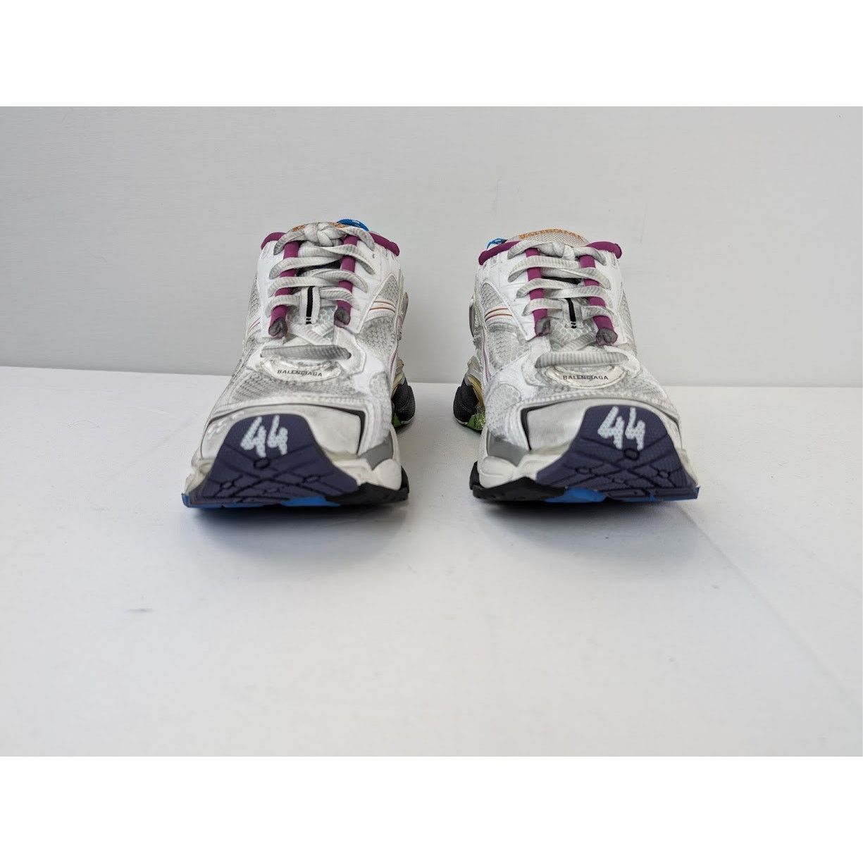 Balenciaga o1rshd1 Q:3 / Mesh Gardient Runner in White/Multicolor Size US 11 / EU 44 - 9 Thumbnail