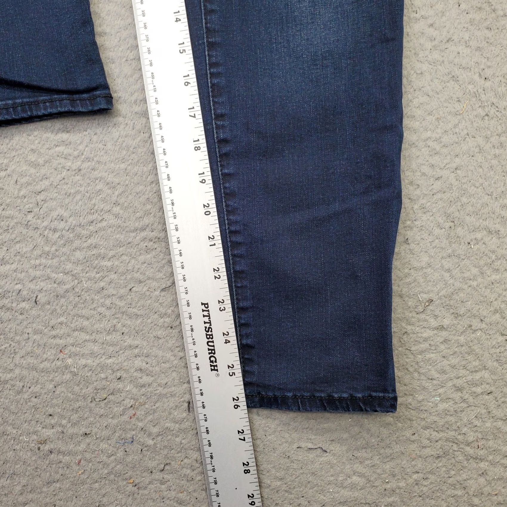 White House Black Market White House Black Market Womens 12P Skinny Jeans Blue Mid Rise Distressed Sequin 5-Pocket Denim Jeans Size 34" / US 12 / IT 48 - 4 Thumbnail