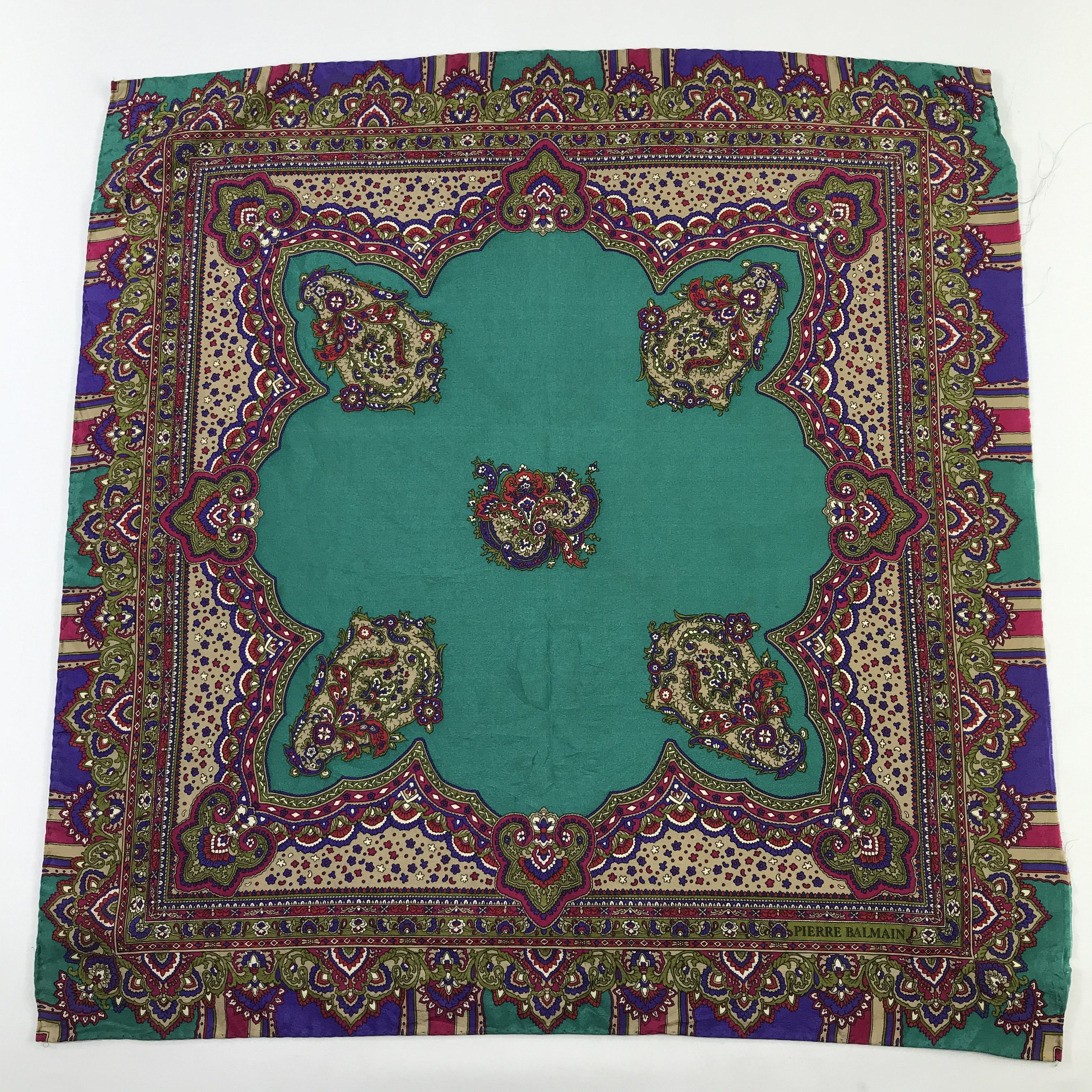 Pierre Balmain × Vintage Pierre Balmain Bandana / Handkerchief / Neckerchief - S723 Size ONE SIZE - 1 Thumbnail
