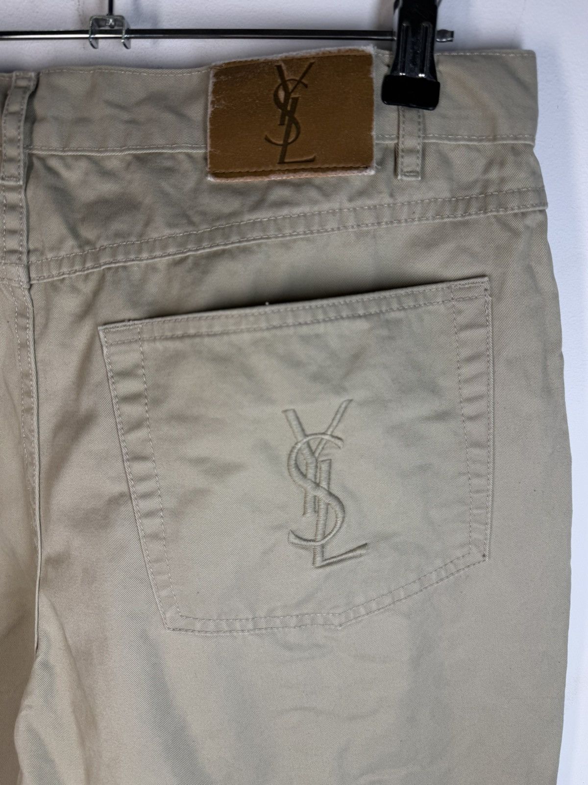 Yves Saint Laurent Beige 34x30 YSL Jeans Cotton Pants Size US 34 / EU 50 - 4 Thumbnail