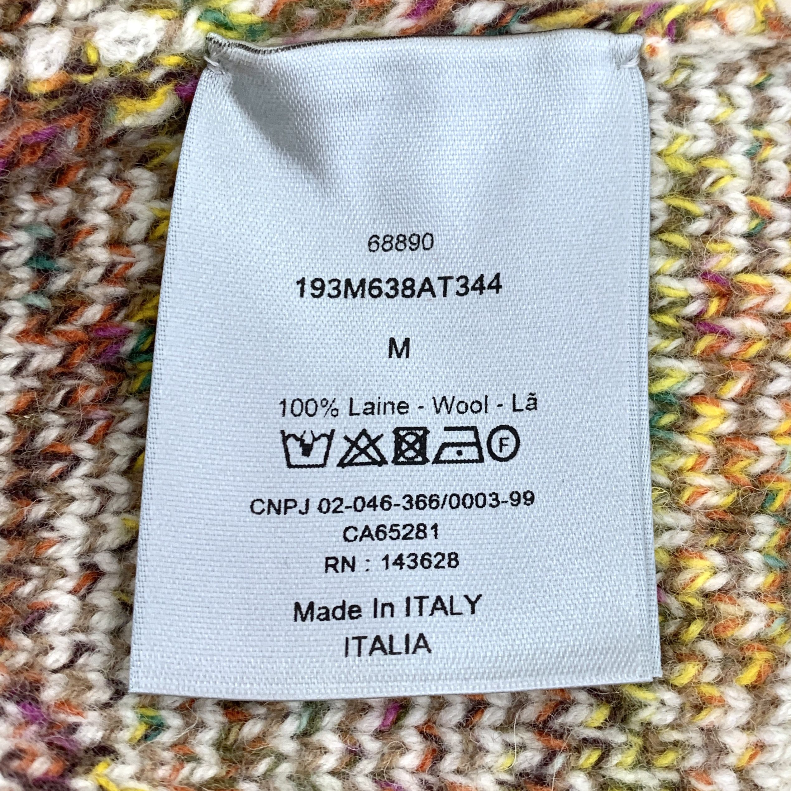 Dior Dior Colorblock Wool Crewneck Knit Sweater (Size M) Size M / US 6-8 / IT 42-44 - 4 Thumbnail