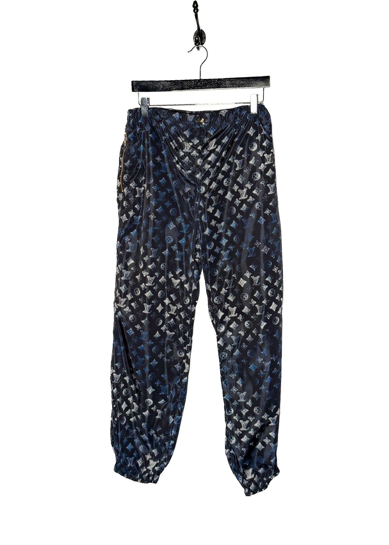 Louis Vuitton Louis Vuitton Blue Mahina Monogram Nylon Jogger Pants Size 27" / US 4 / IT 40 - 1 Thumbnail