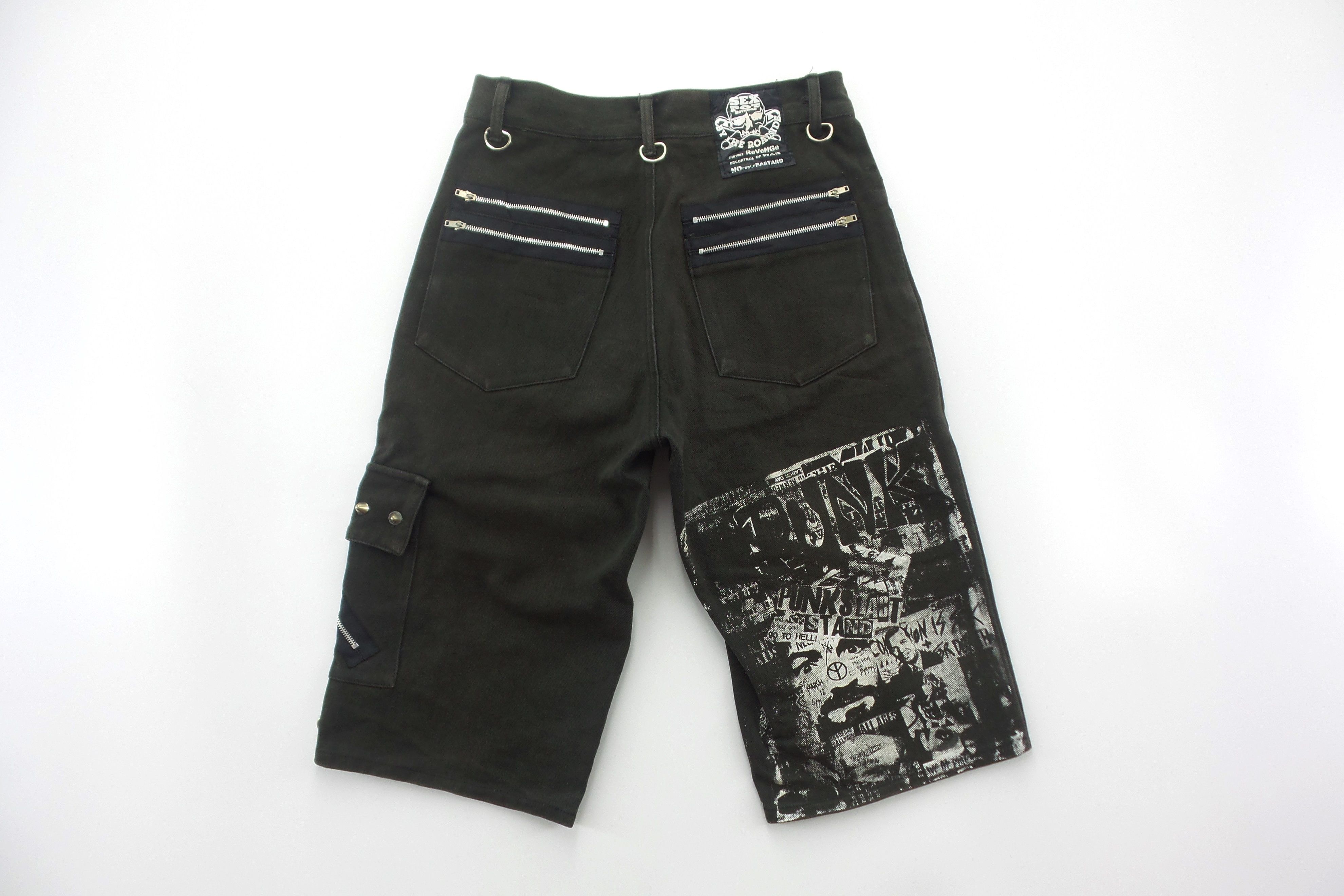 Japanese Brand × Seditionaries Sex Pot Revenge Paint Splatter Studded Shorts W28xL24 Size US 28 / EU 44 - 11 Thumbnail