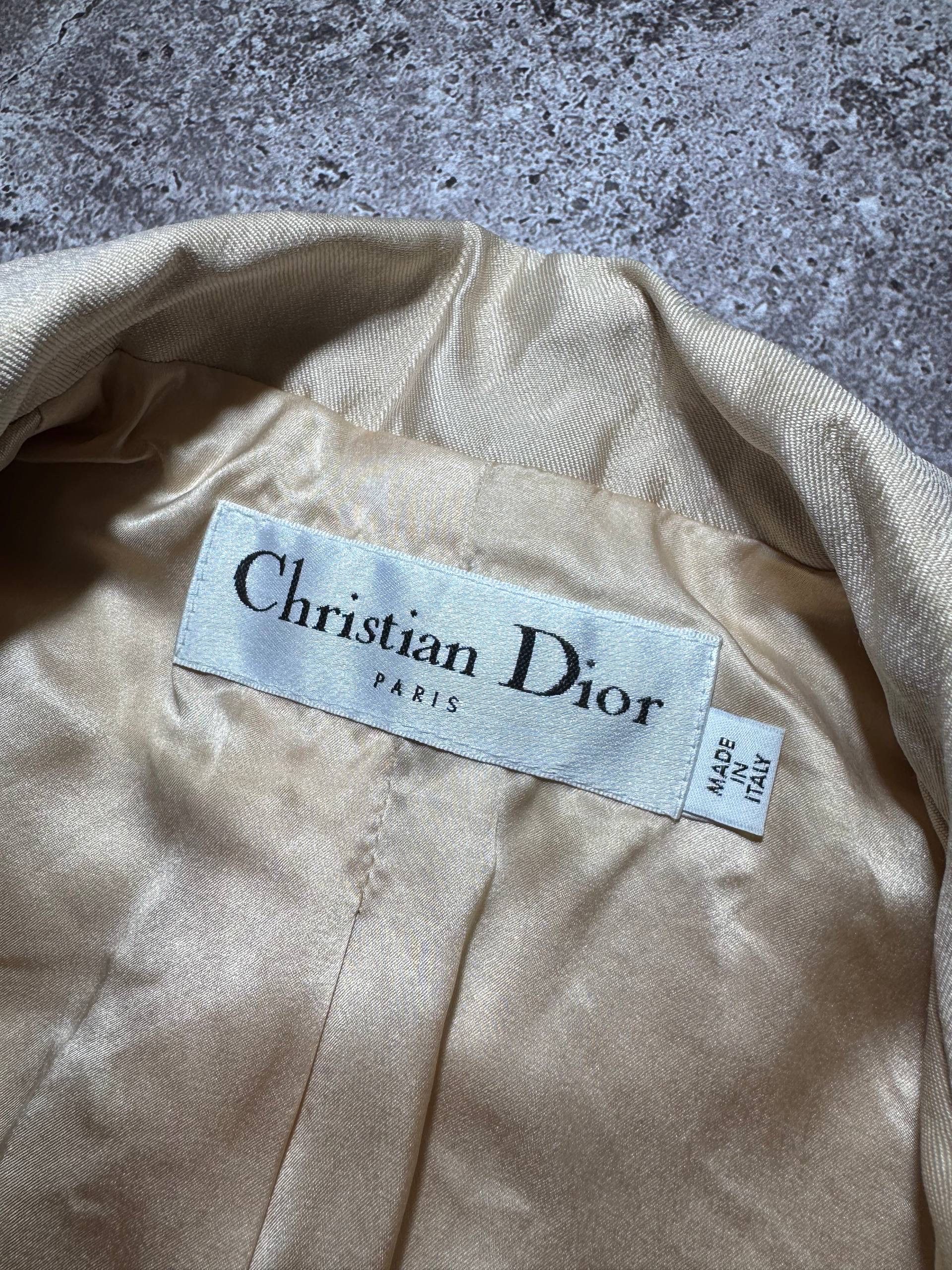 Dior Christian Dior Vintage Women’s Beige Blazer Made in Italy Size M / US 6-8 / IT 42-44 - 9 Thumbnail