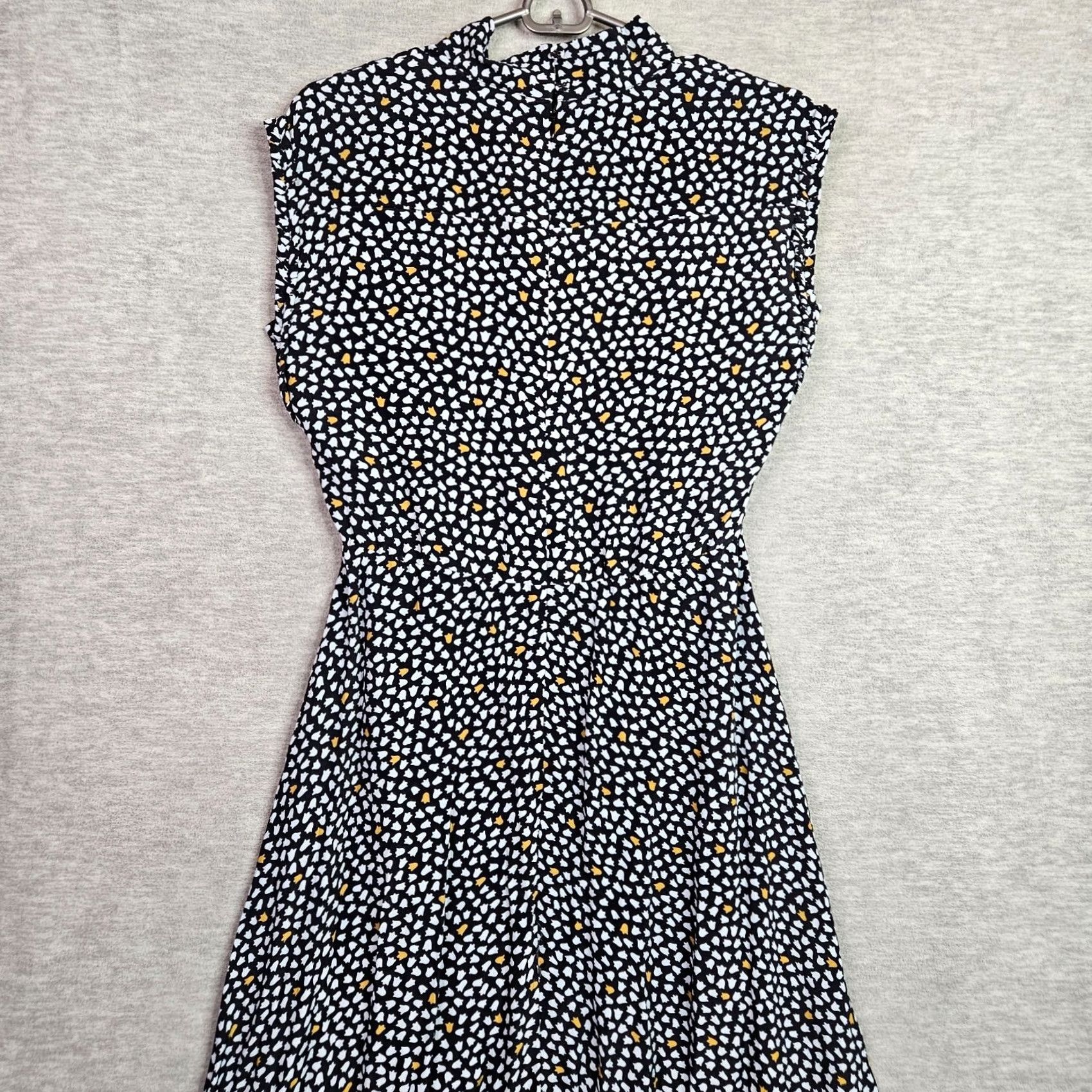 Joie Joie Women's Size 2 Black Abstract Dot Print Cap Sleeve Midi Dress Size XS / US 0-2 / IT 36-38 - 3 Thumbnail