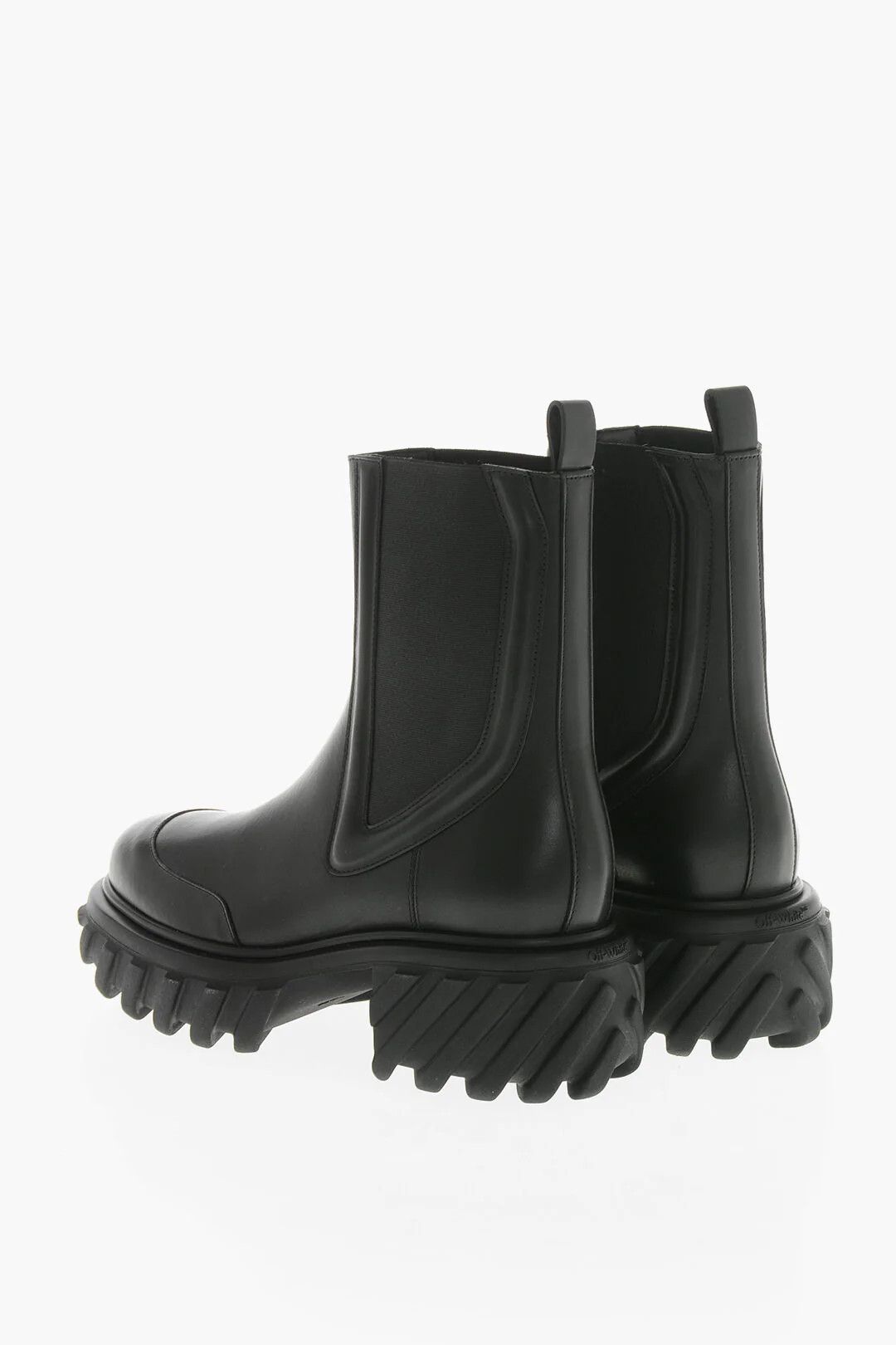 Off-White og1mm0426 Chelsea Leather Boots in Black Size US 10 / IT 40 - 2 Thumbnail