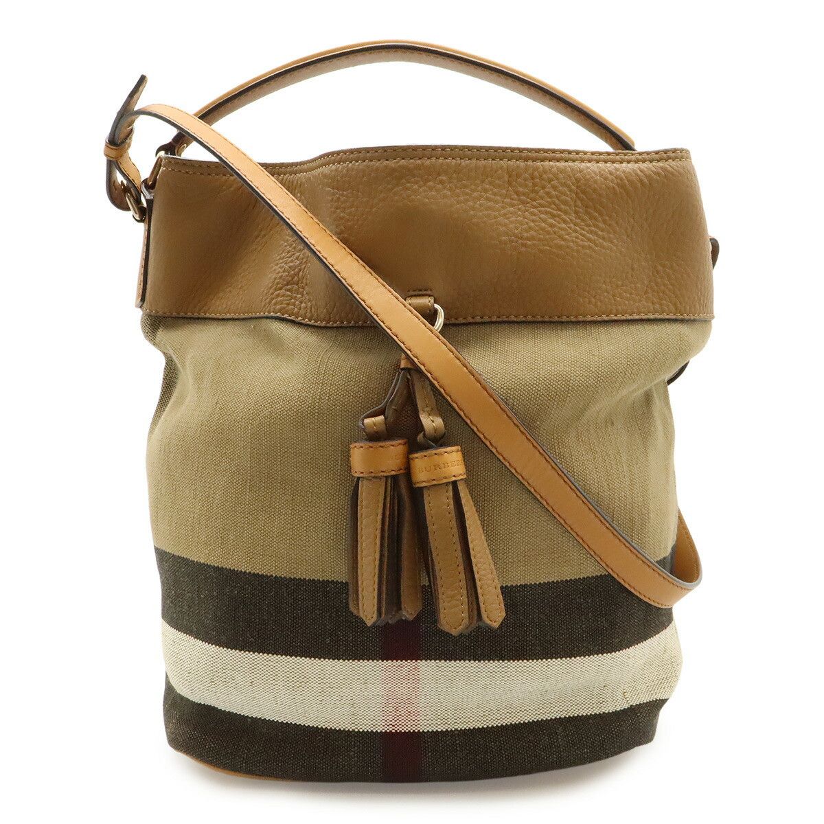 Burberry Burberry Burberry Ashby Medium Canvas Leather 2way Shoulder Bag Leather Shoulder Bag 3945728 DUTY FREE for USA Size ONE SIZE - 1 Thumbnail