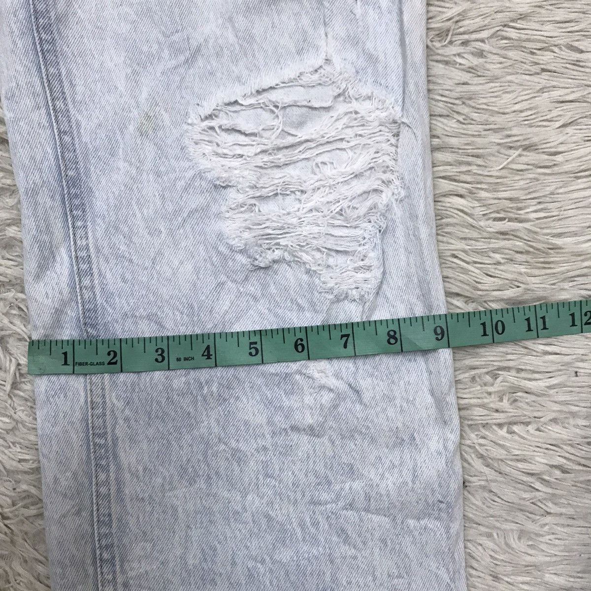 H&M H&M Loose Straight Distressed Baggy Jeans Size 24" / US 00 / IT 34 - 15 Thumbnail