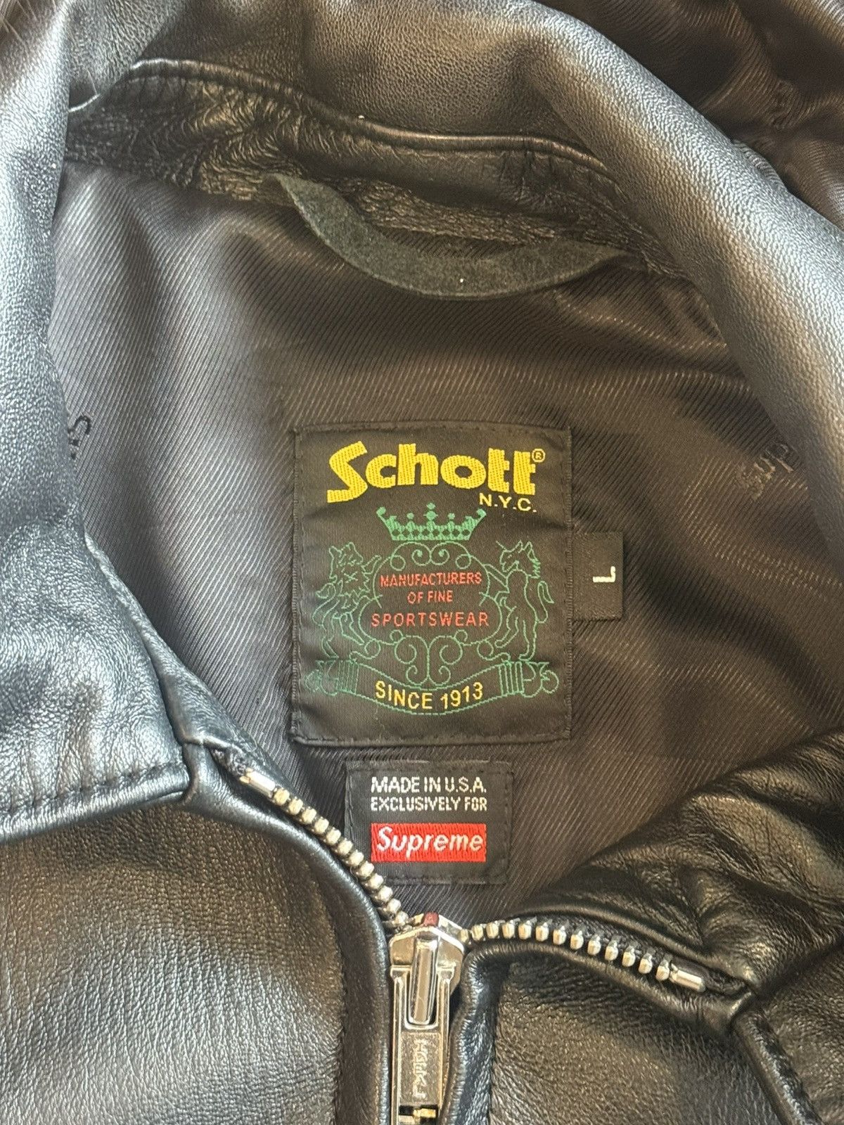 Schott × Supreme Supreme Schott Hooded Leather Bomber Jacket Large Size US L / EU 52-54 / 3 - 3 Thumbnail