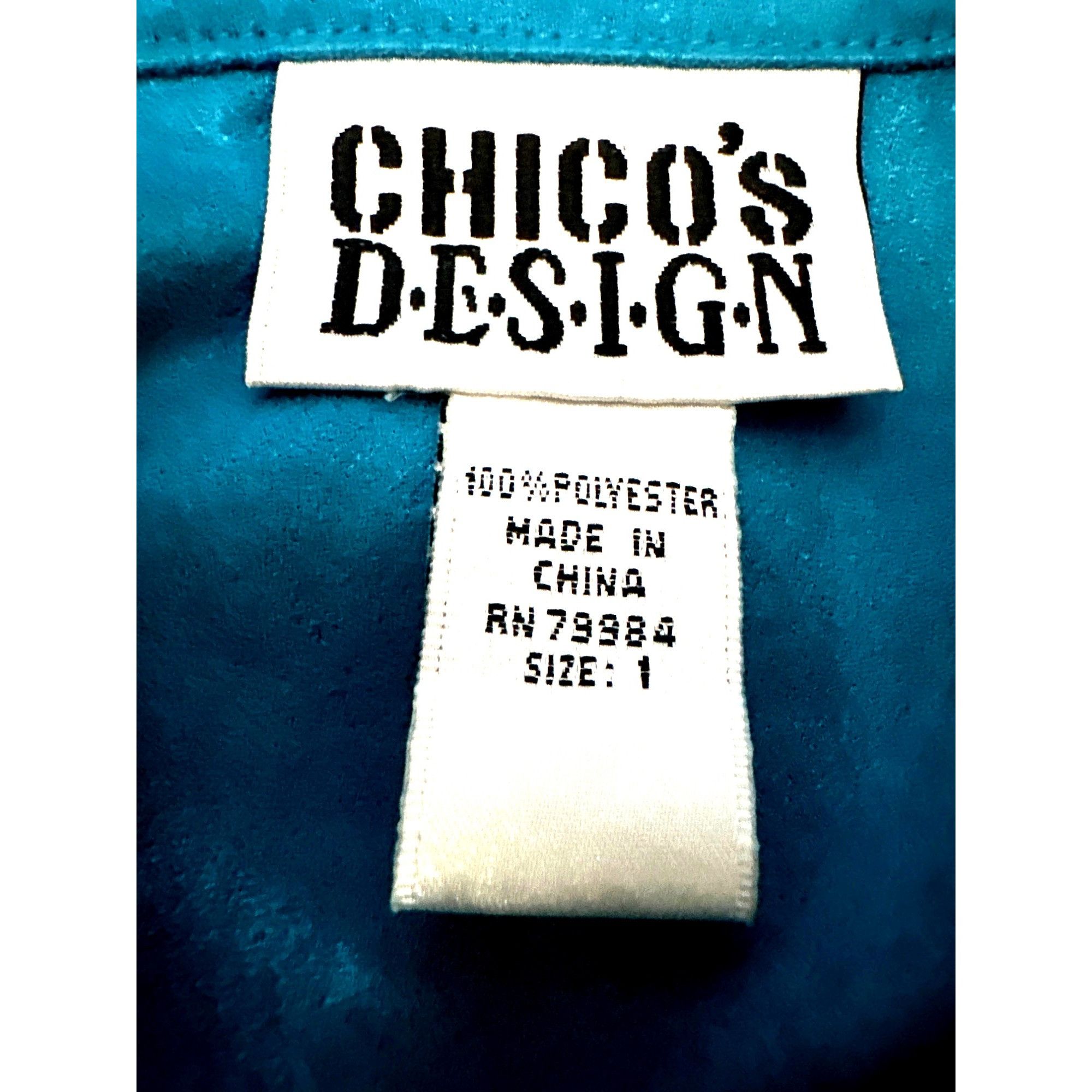 Chicos Chicos Design Vintage Turquoise Blue Button Up Tunic Shirt L Size M / US 6-8 / IT 42-44 - 5 Thumbnail