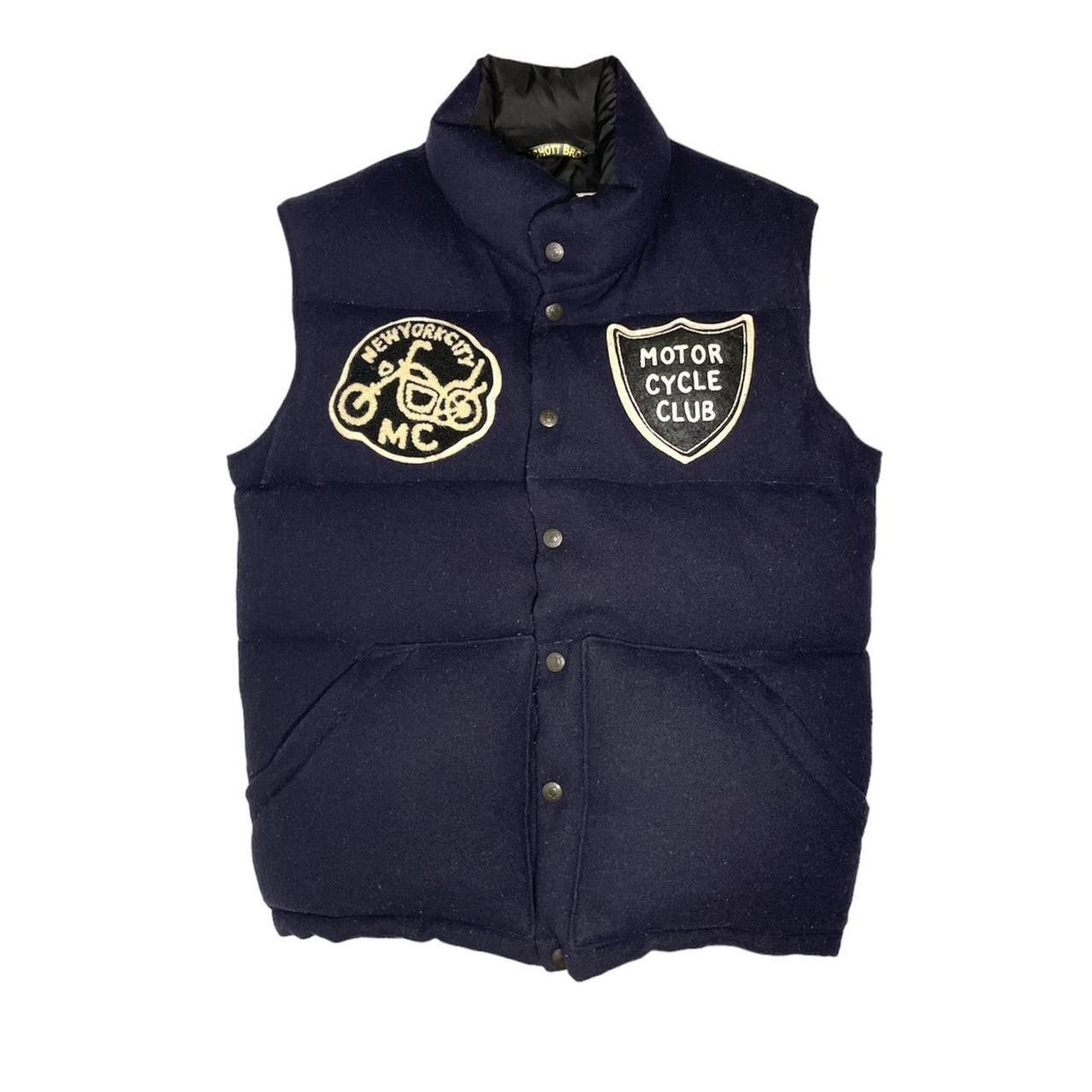 image of Schott Puffer Vest in Navy, Men's (Size Small)