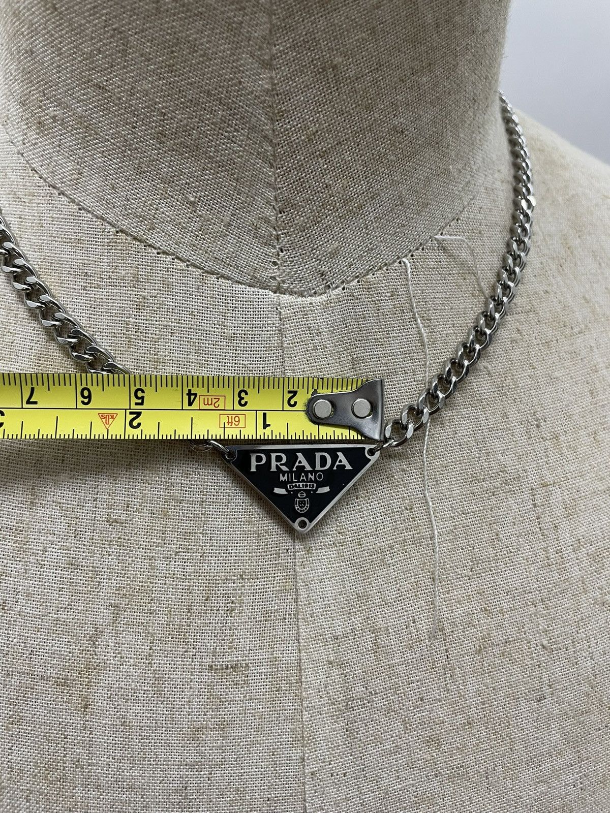 Jewelry Prada Symbole Reworked Pendant Prada Necklace Size ONE SIZE - 7 Thumbnail